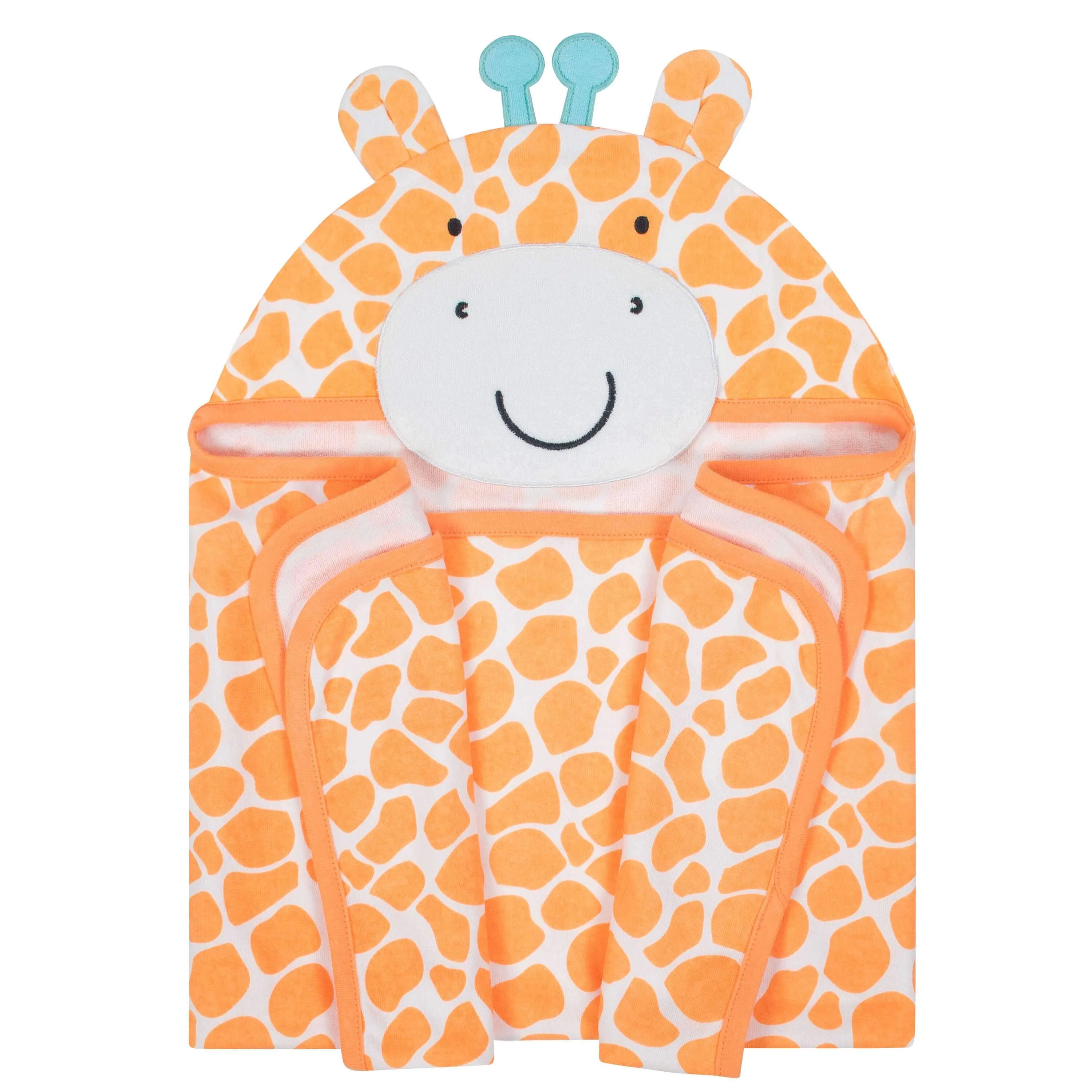 13-Piece Boys Terry Hooded Bath Wrap, Hooded Towels and Washcloth Set - Giraffe