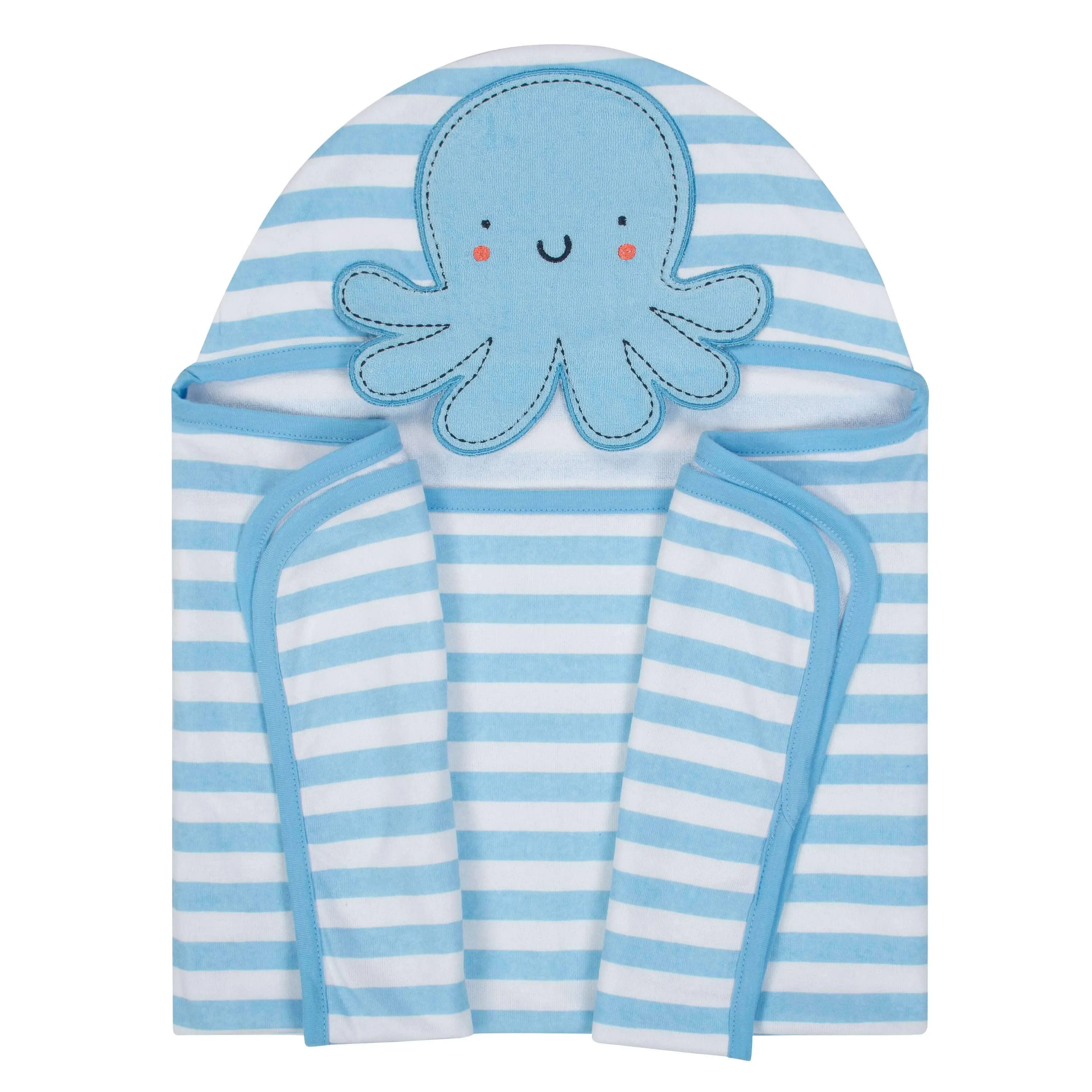 13-Piece Boys Terry Hooded Bath Wrap, Hooded Towels and Washcloth Set - Ocean