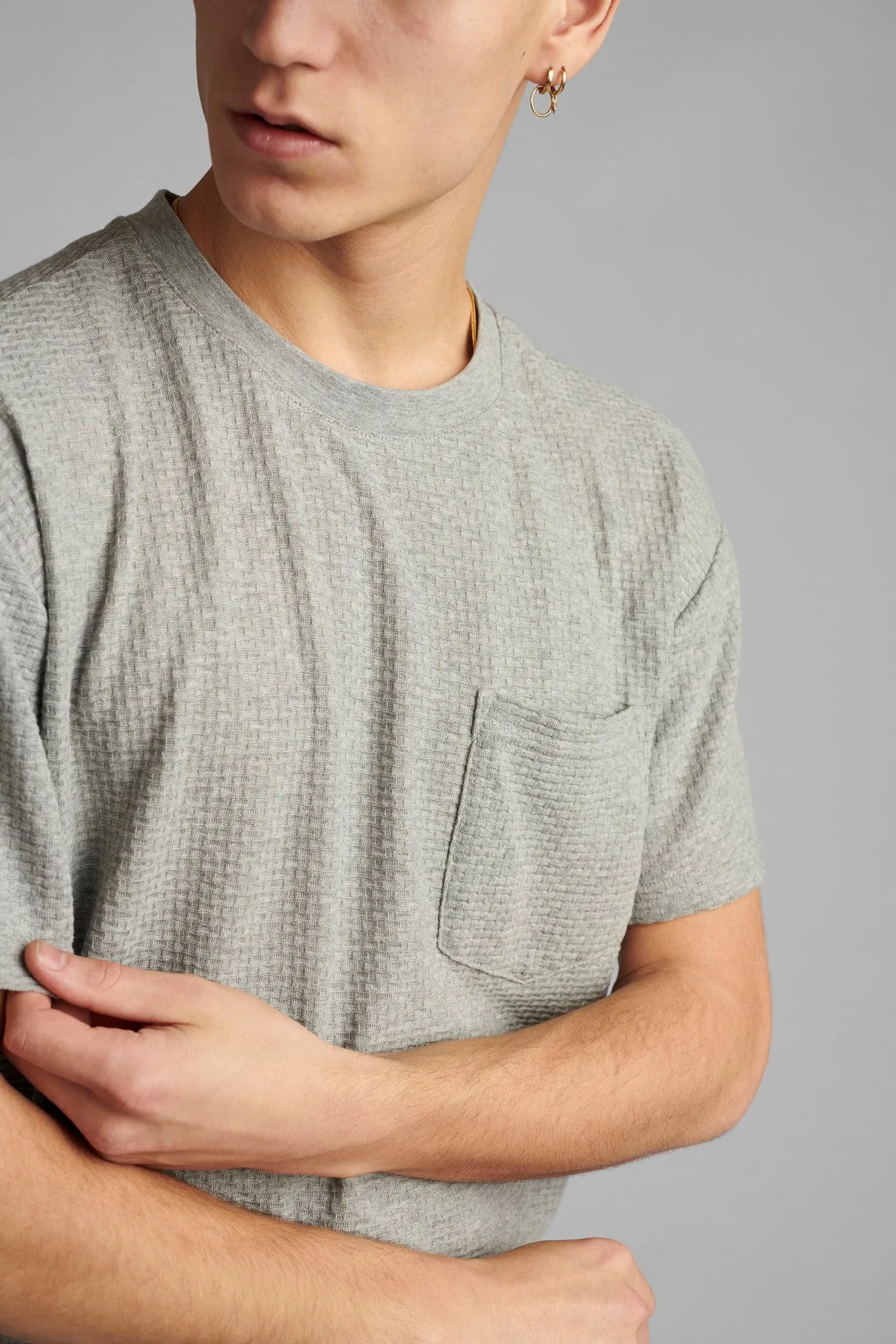 AKKIKKI MELANGE T SHIRT - Light grey mel