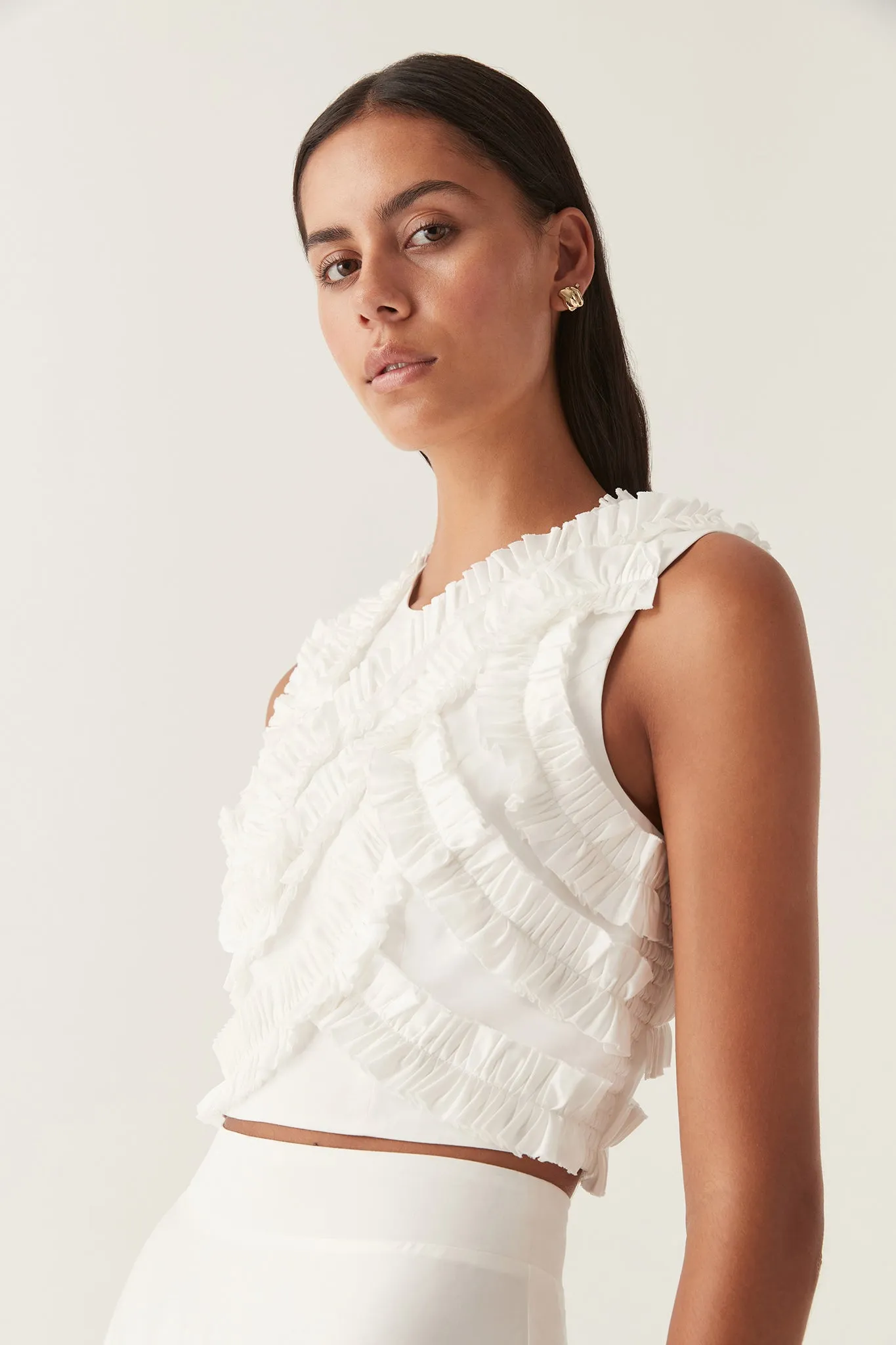 Aurelia Frill Shell Top