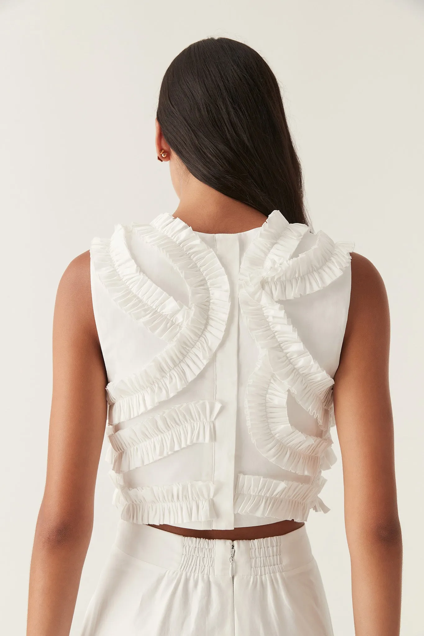 Aurelia Frill Shell Top