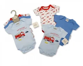 Baby 3 pcs Bodysuit Gift Set - Fire Engine (0-6 Months) Gp-25-0858