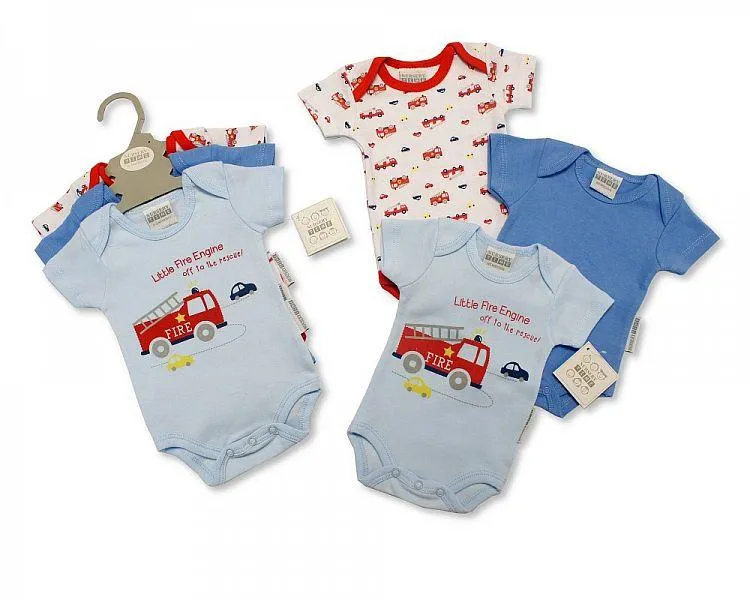 Baby 3 pcs Bodysuit Gift Set - Fire Engine (0-6 Months) Gp-25-0858