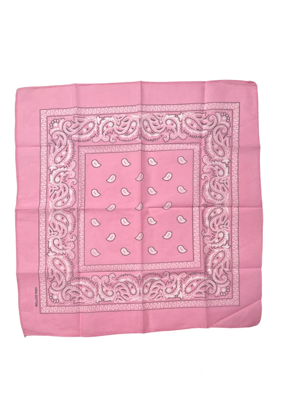 Baby Pink Paisley Bandana 54 x 54cm