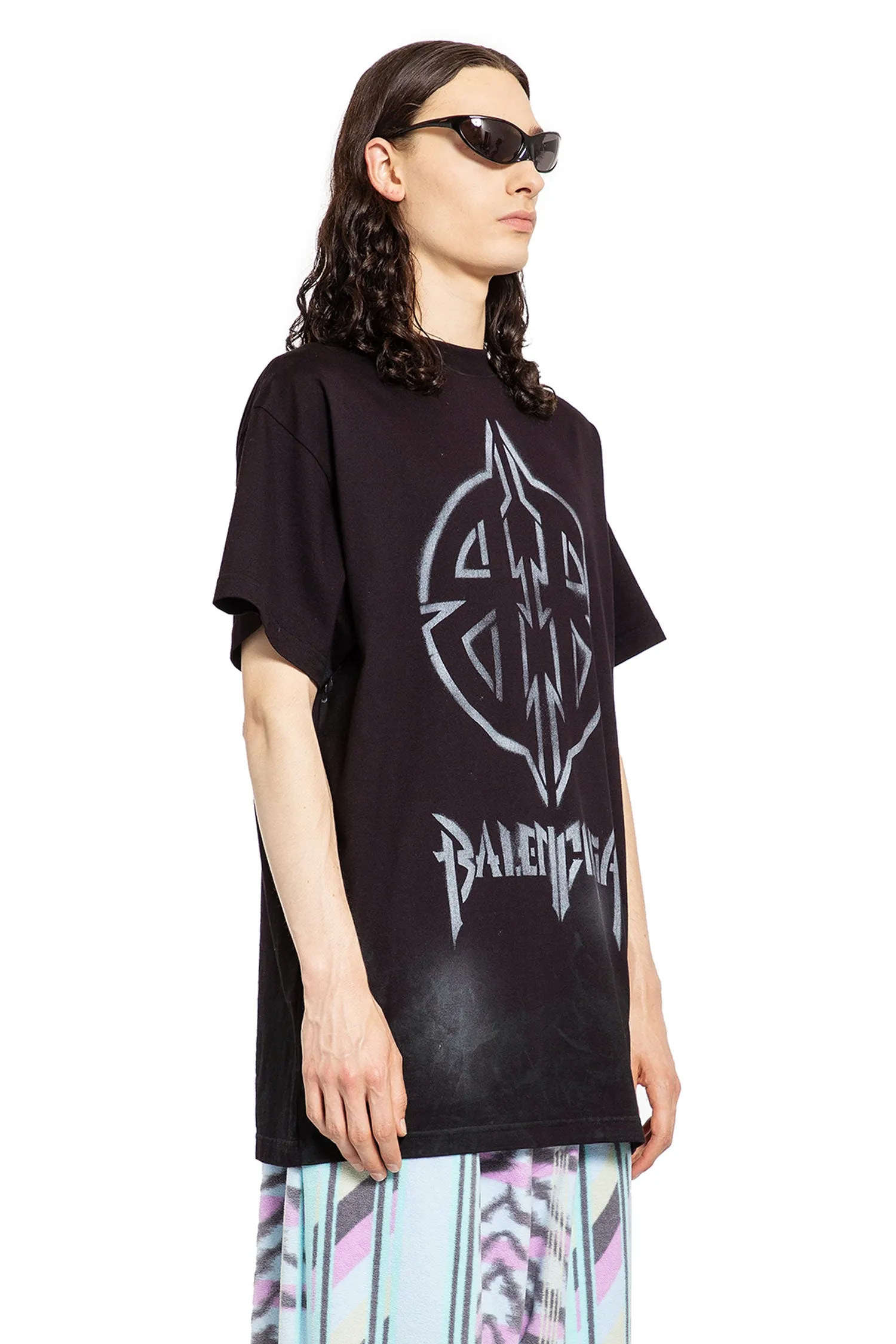 BALENCIAGA MAN BLACK T-SHIRTS & TANK TOPS
