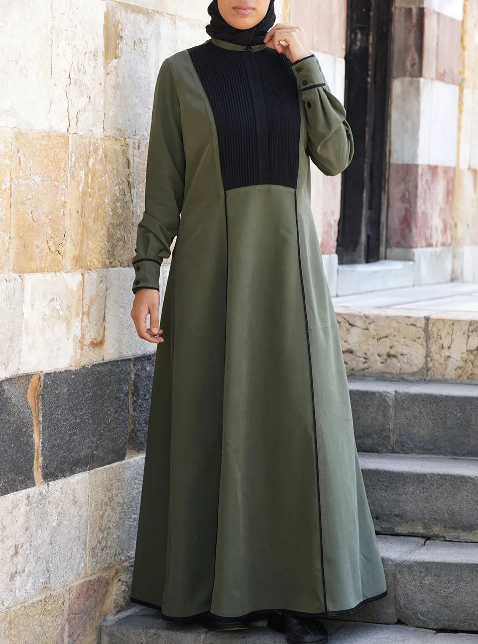Black Trim Shirtdress