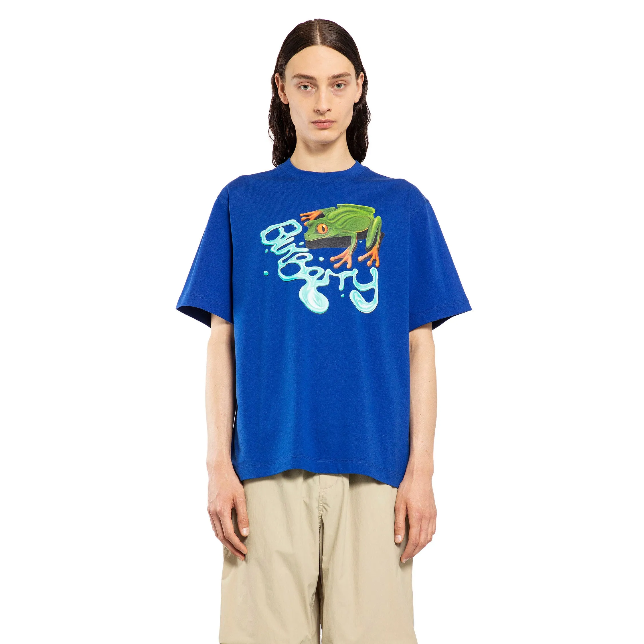 BURBERRY MAN BLUE T-SHIRTS & TANK TOPS