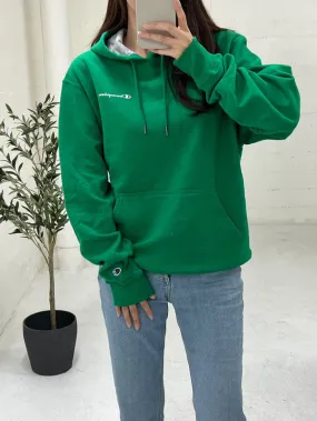 Champion Men's Powerblend Fleece Hoodie Script Logo Green Vine GF89H Y08160 VZU