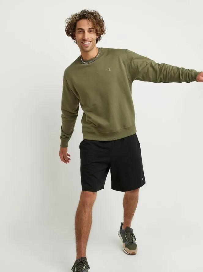 Champion PowerBlend Fleece Crew C Logo Cargo Olive S0888 407D55 9AX