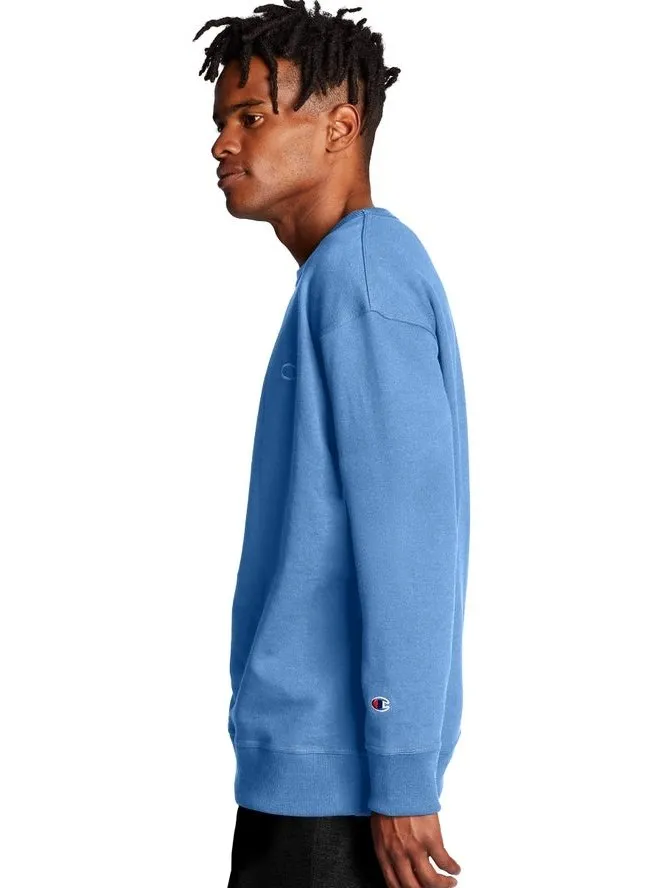 Champion PowerBlend Fleece Crew C Logo Swiss Blue S0888 407D55 K7P