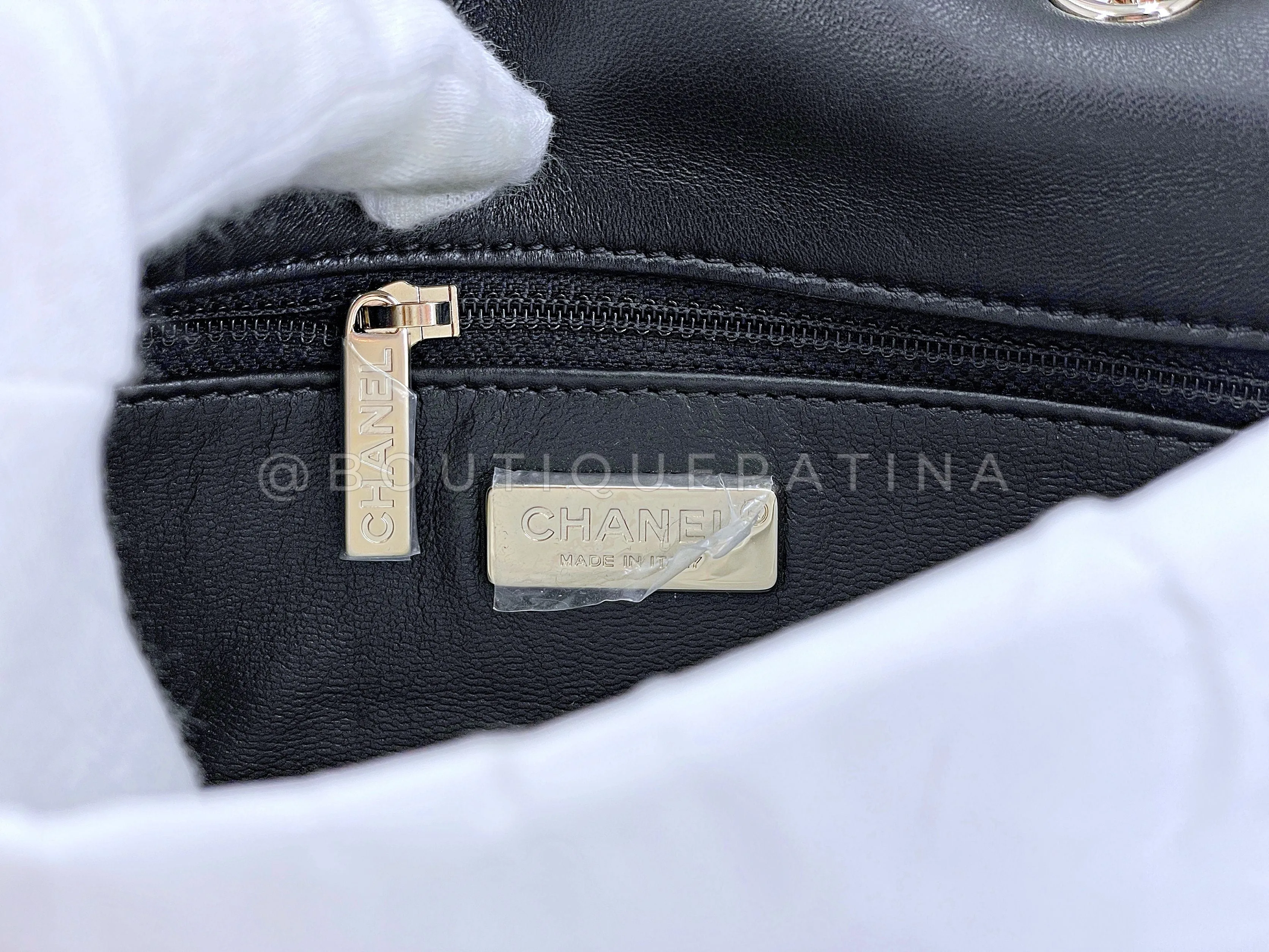 Chanel 2021 Iconic Rainbow Letter Sequin Orange Rectangular Mini Flap Bag GHW