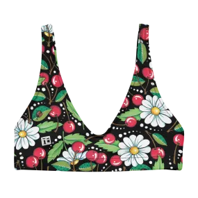 Cherry Daisy Padded Bikini Top