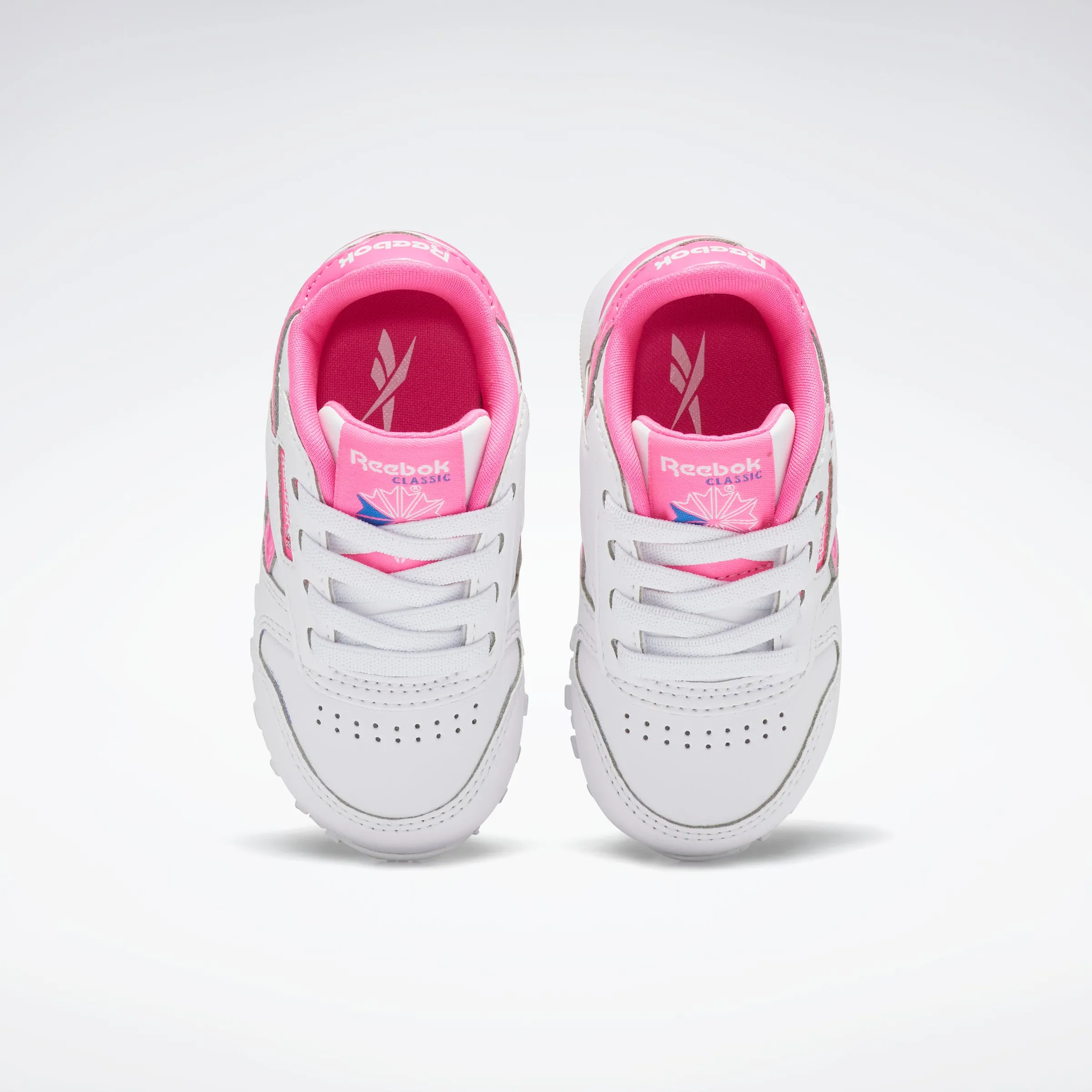 Classic Leather Step N Flash White/White/Atomic Pink