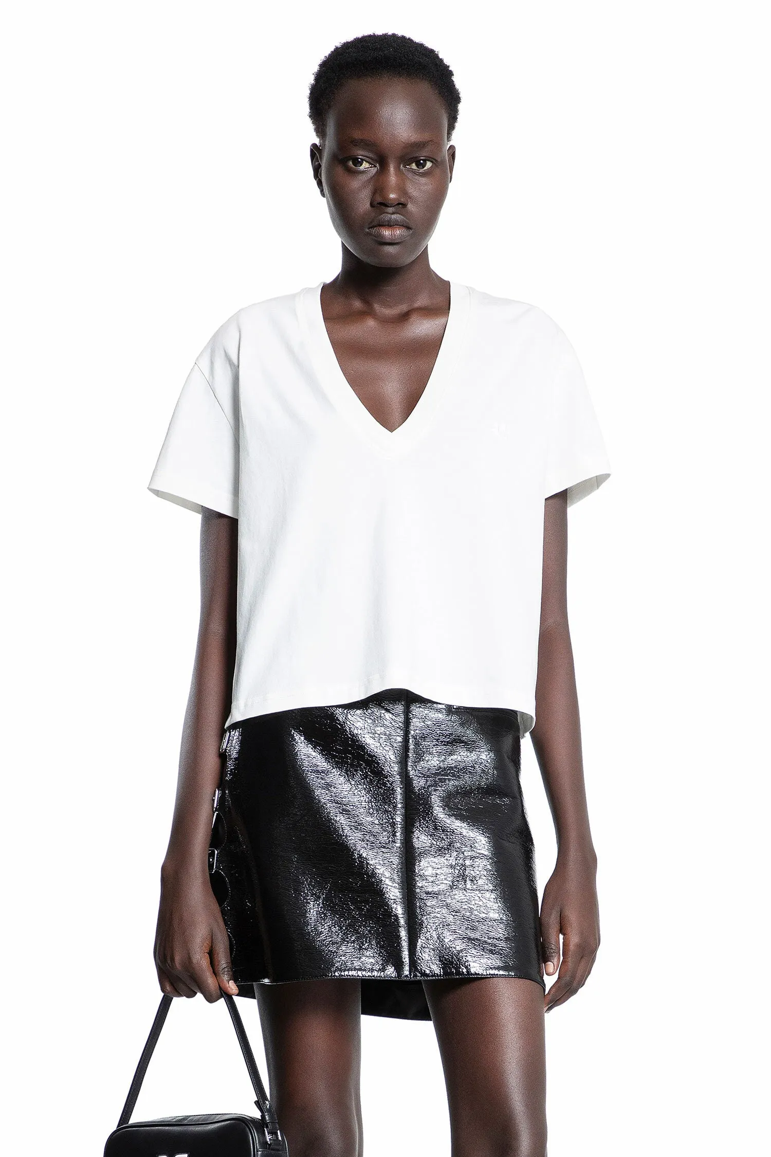 COURRGES WOMAN WHITE T-SHIRTS & TANK TOPS