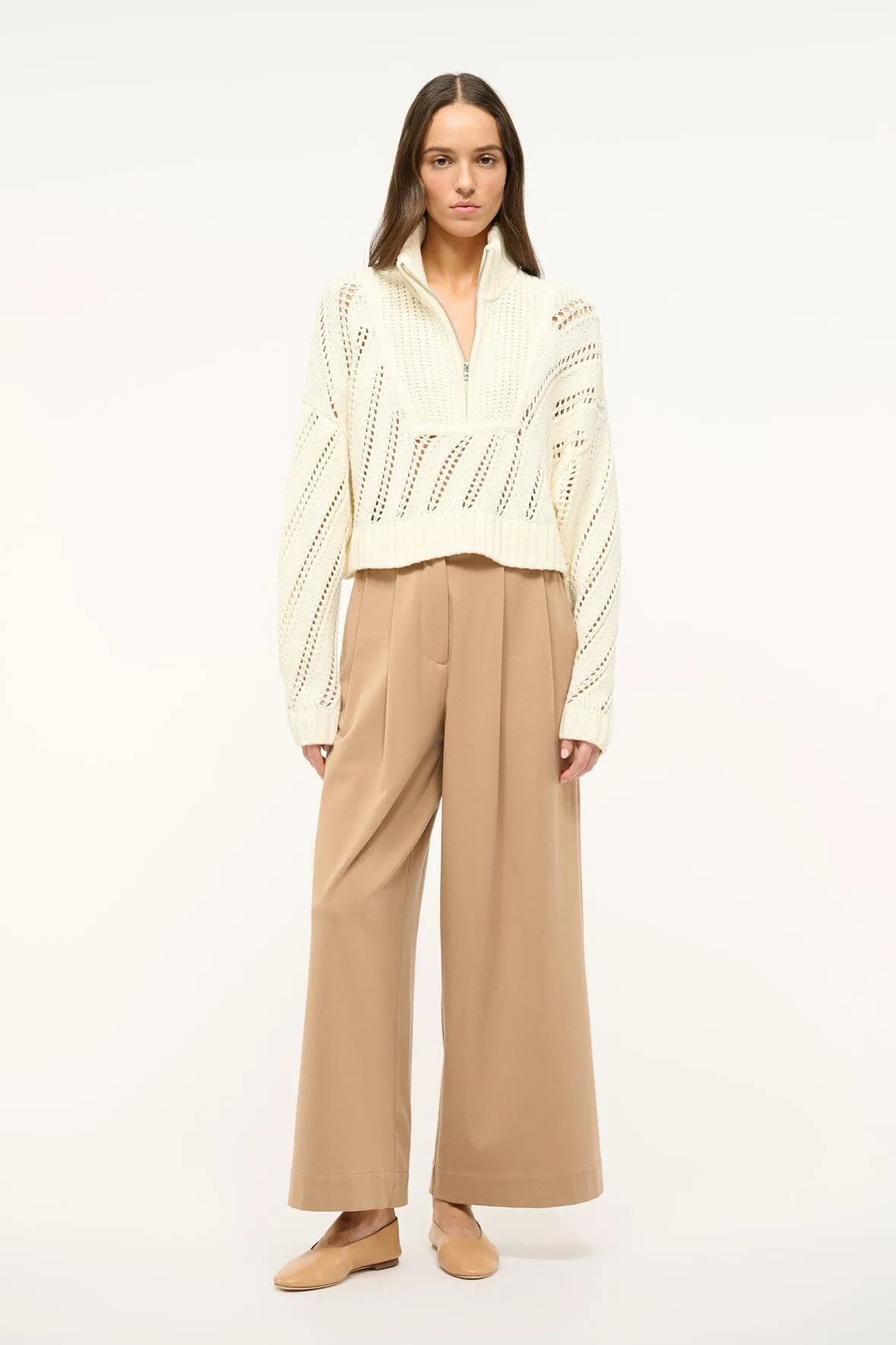 CROPPED HAMPTON SWEATER | IVORY