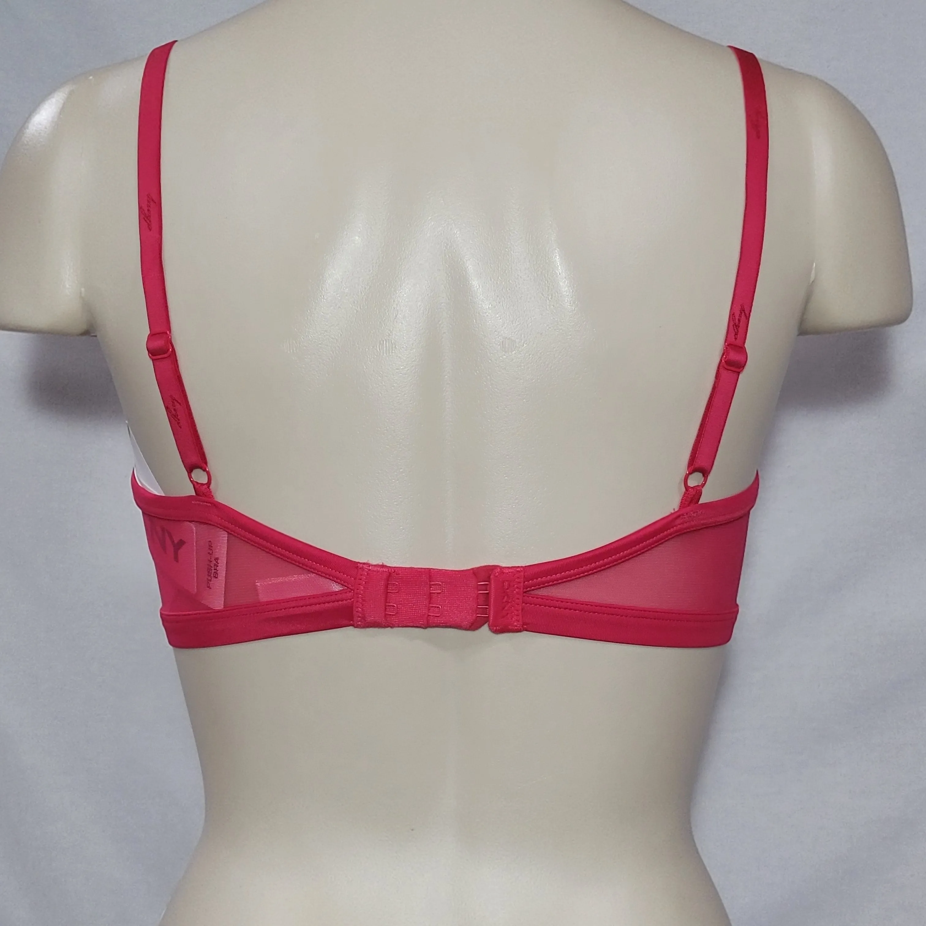 DKNY 453237 Perfect Profile Push-Up T-Shirt Underwire Bra 32B Red NWT