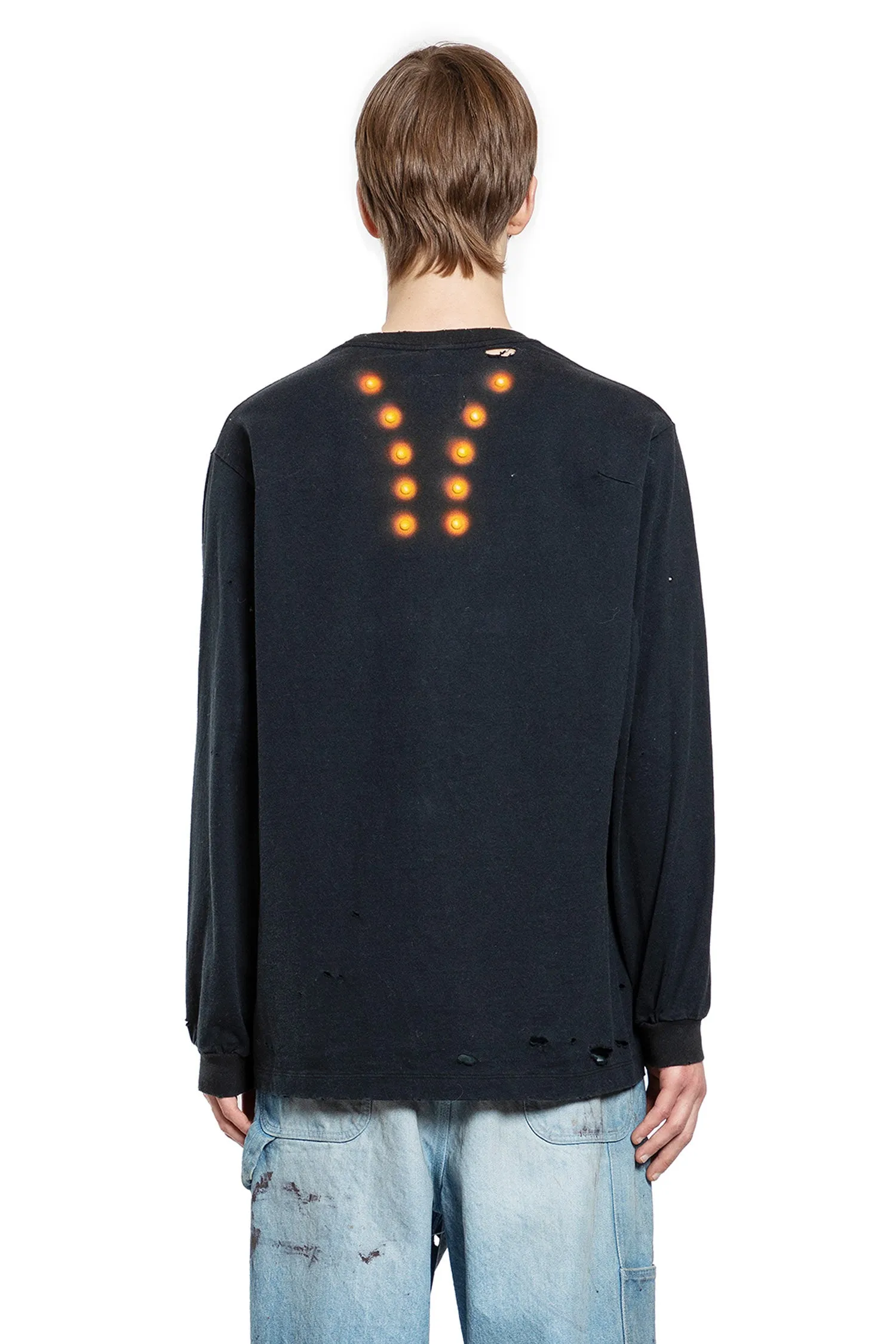 DOUBLET MAN BLACK T-SHIRTS & TANK TOPS