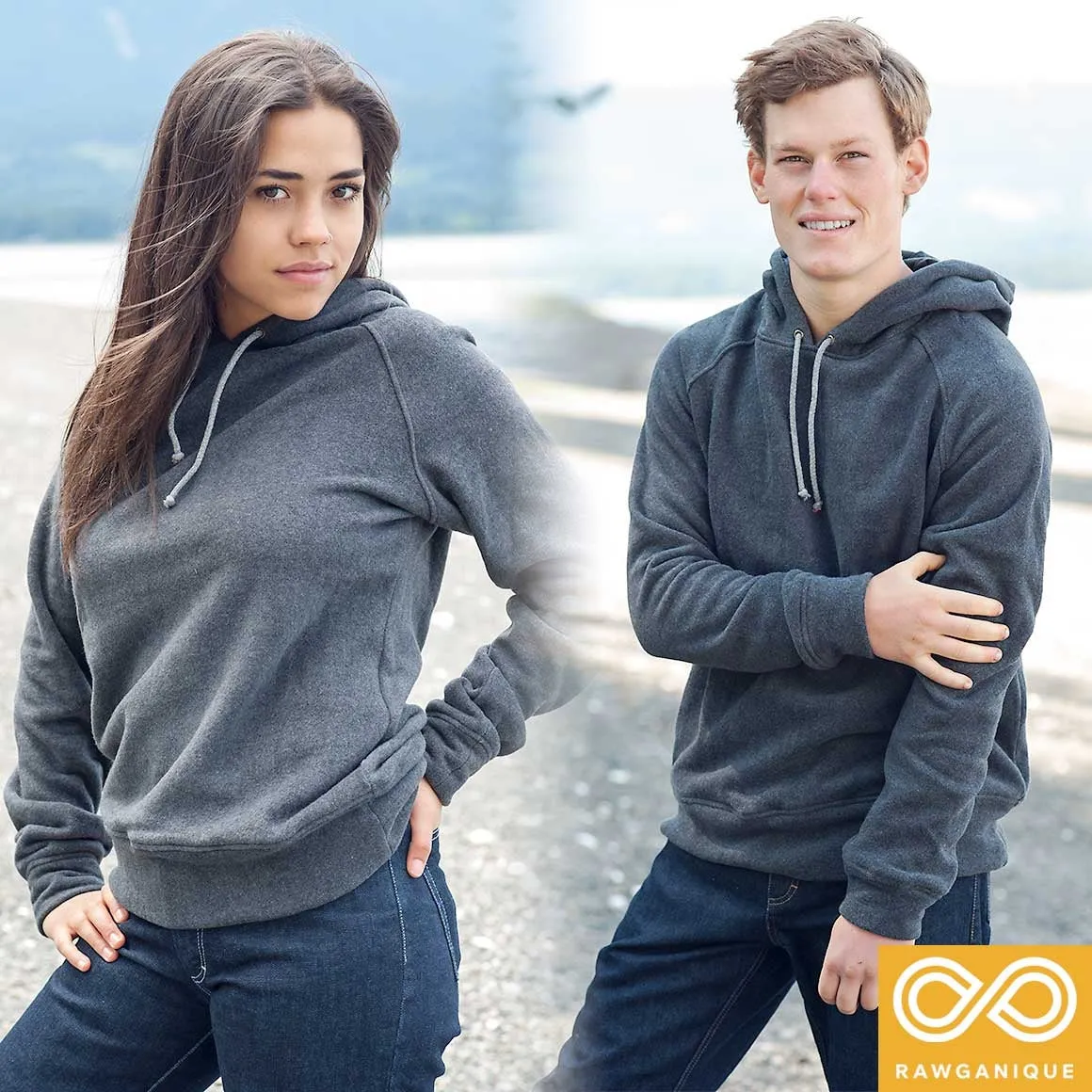 DURANGO Unisex 100% Organic Cotton Fleece Boxer Hoodie (Unisex)