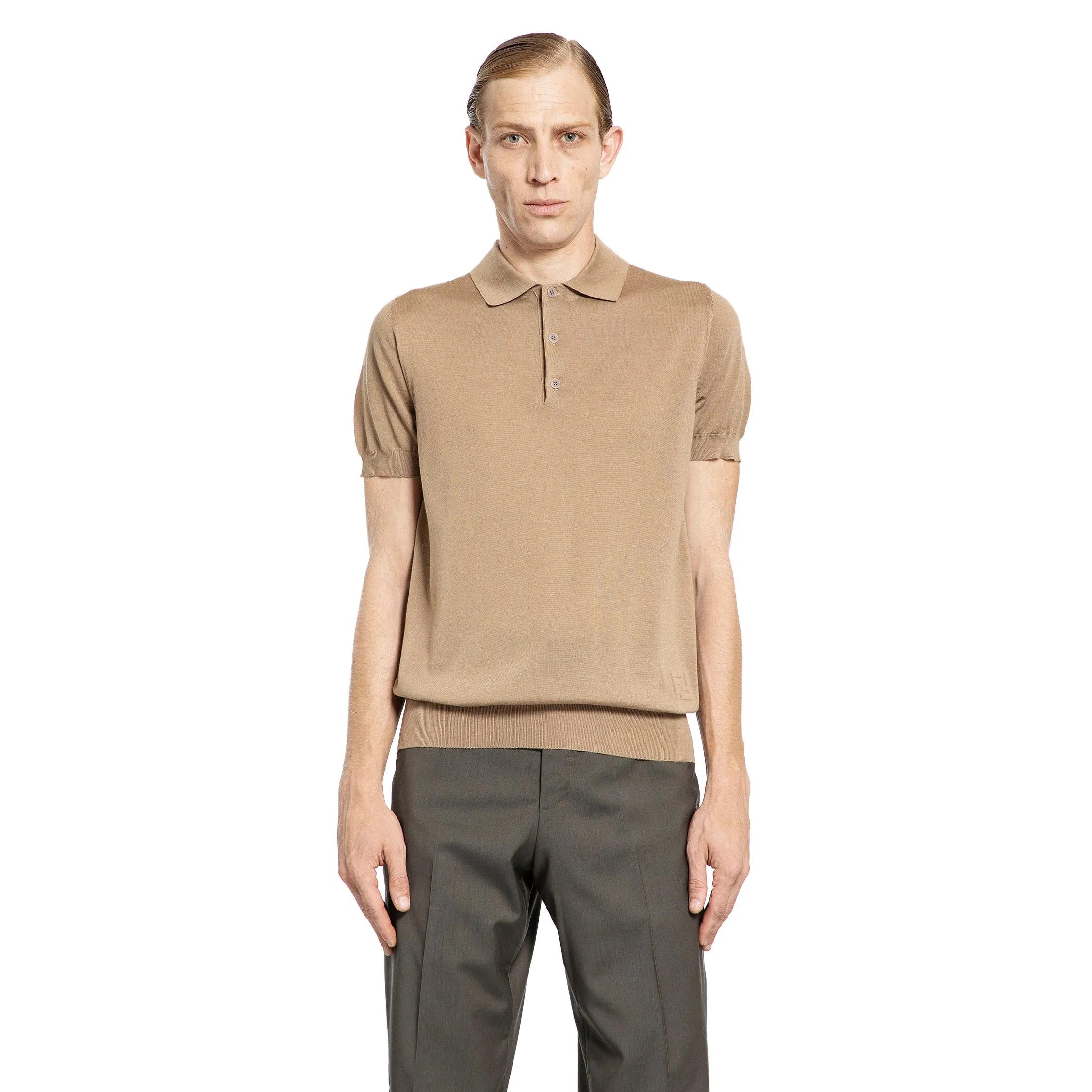 FENDI MAN BROWN T-SHIRTS & TANK TOPS