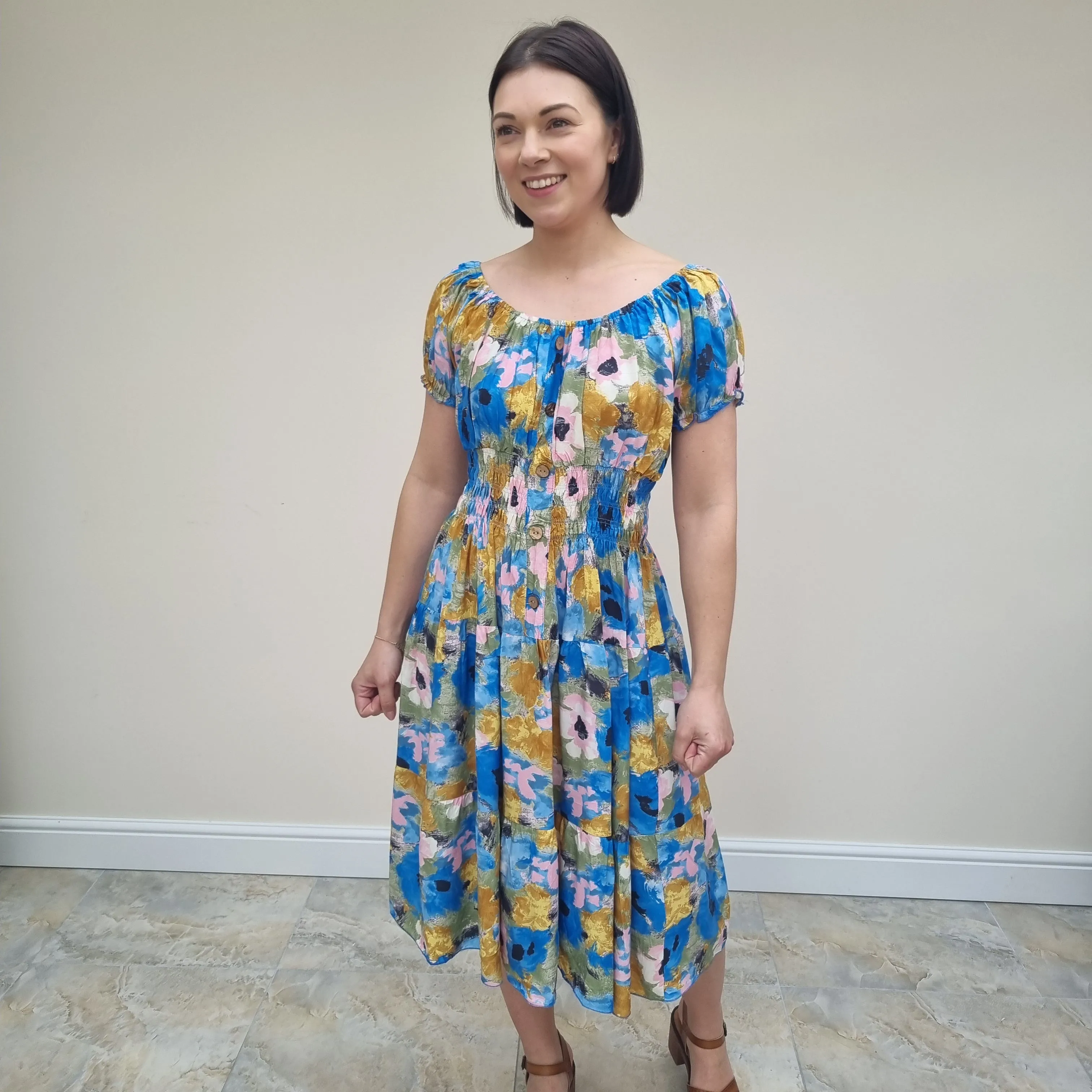 Floral print gypsy dress