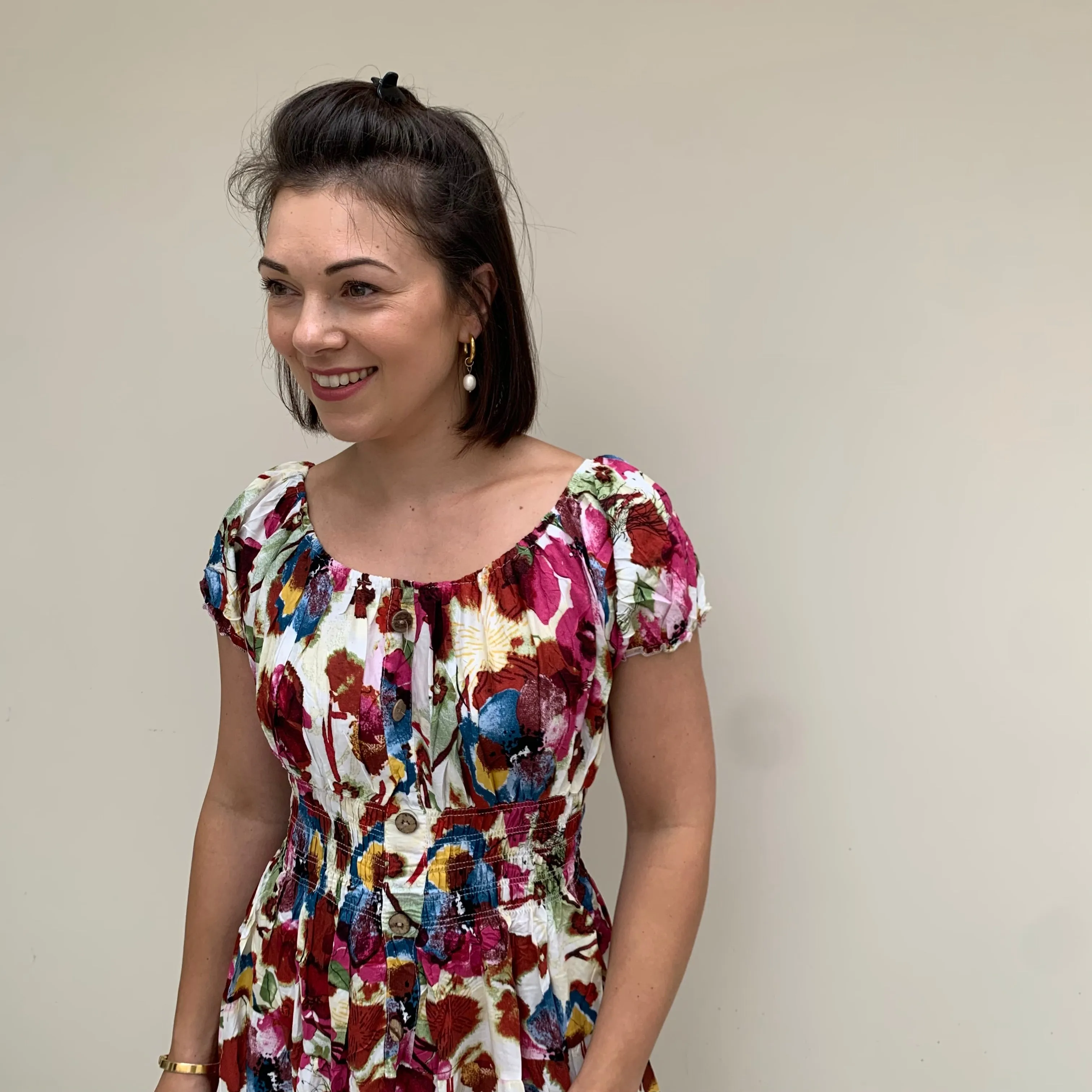 Floral print gypsy dress