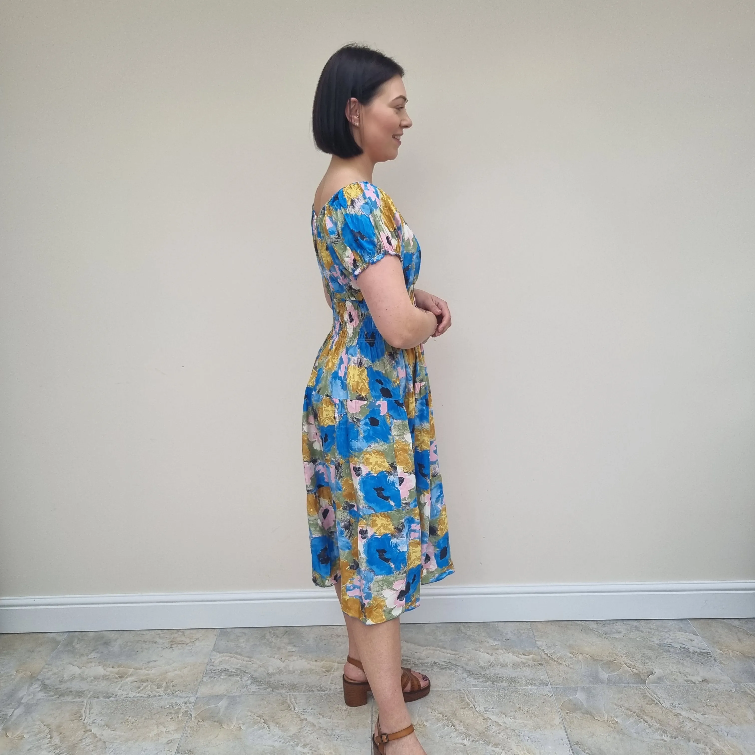 Floral print gypsy dress