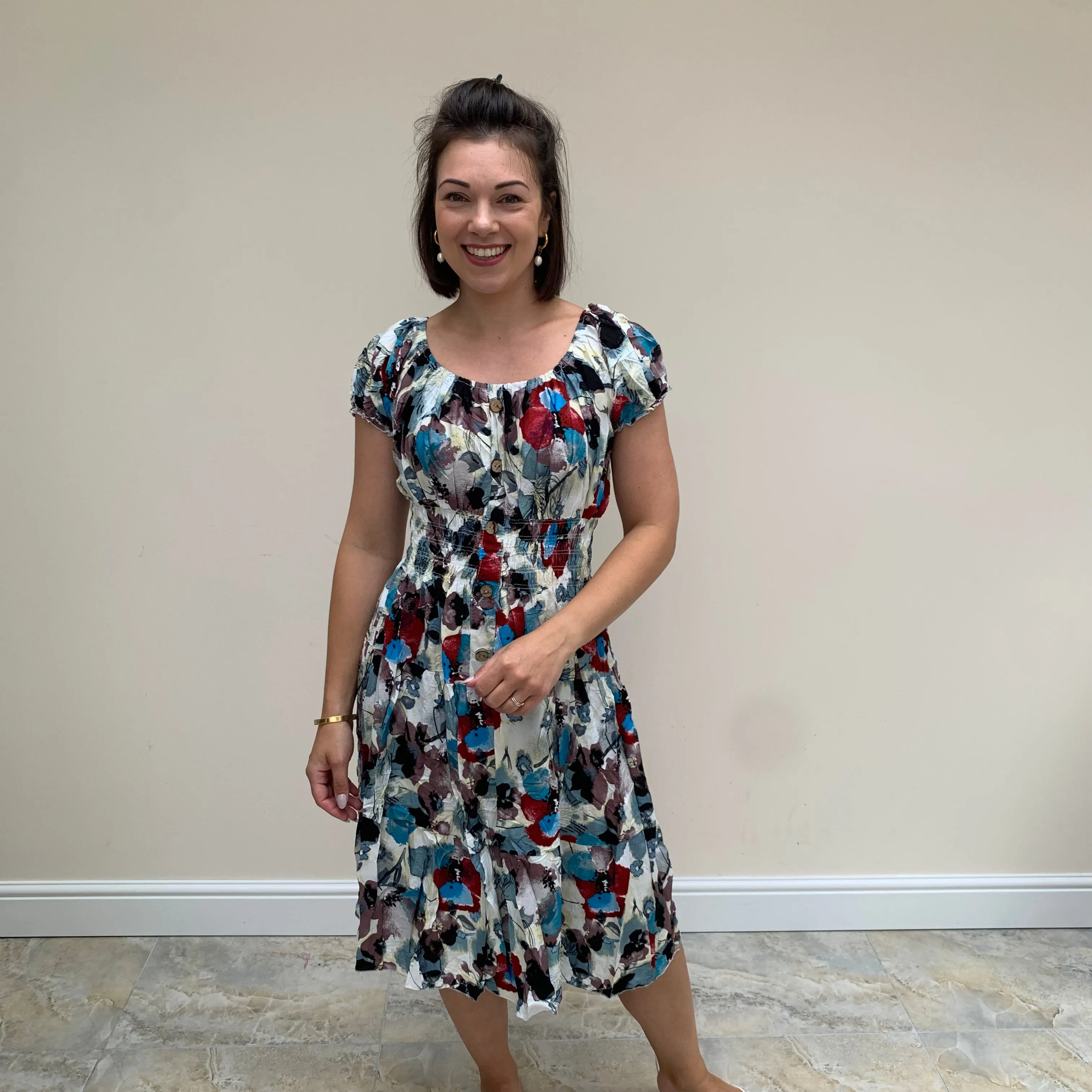 Floral print gypsy dress