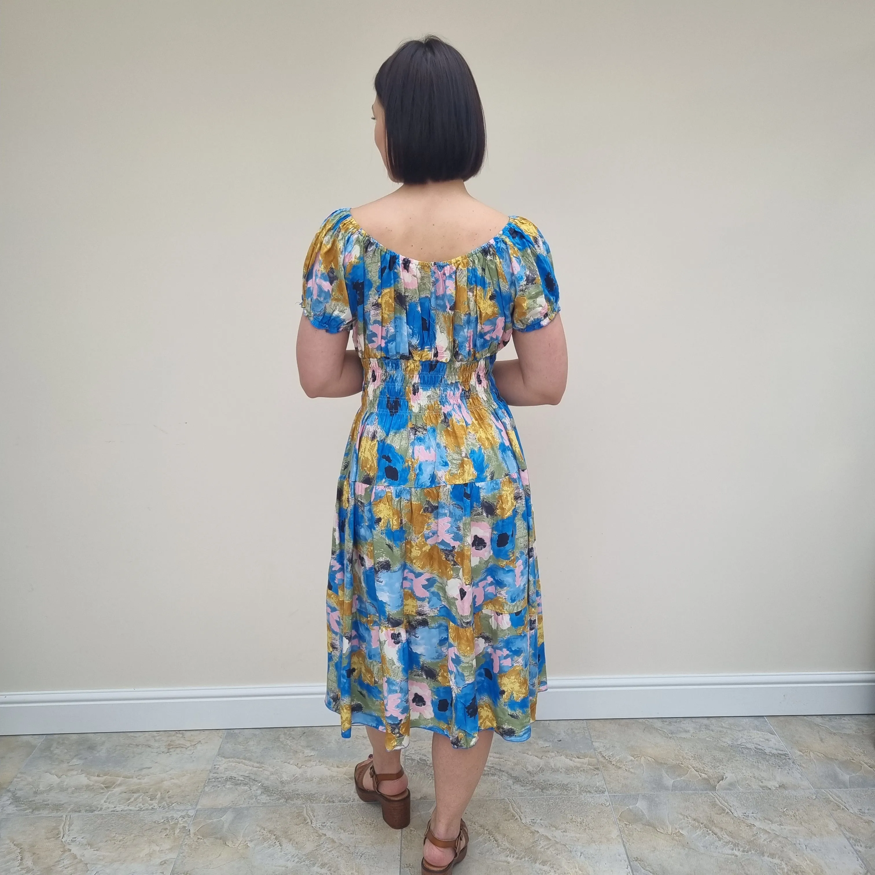 Floral print gypsy dress