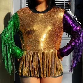 FRINGE SEQUIN TOP