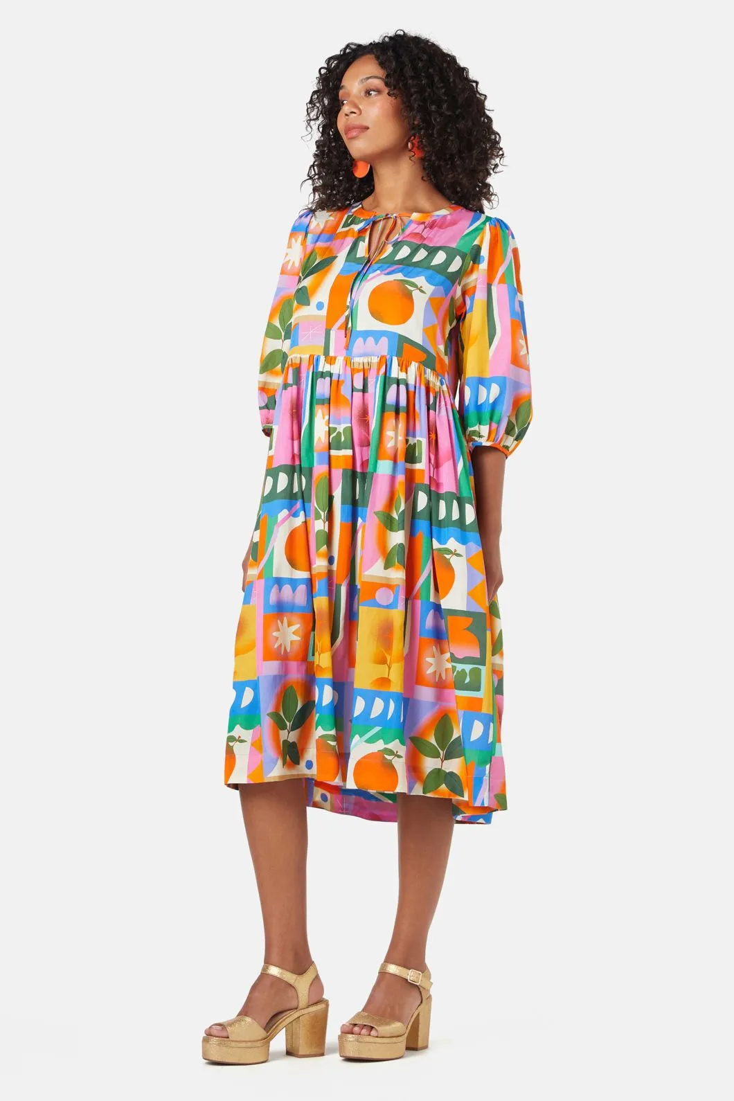 Fruit Market Scarf Dress