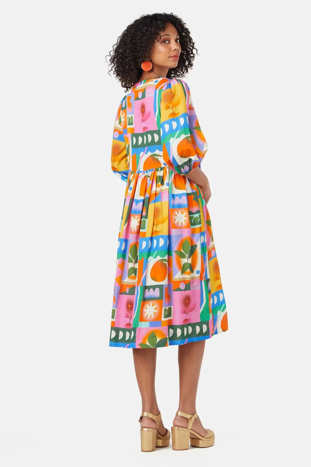 Fruit Market Scarf Dress