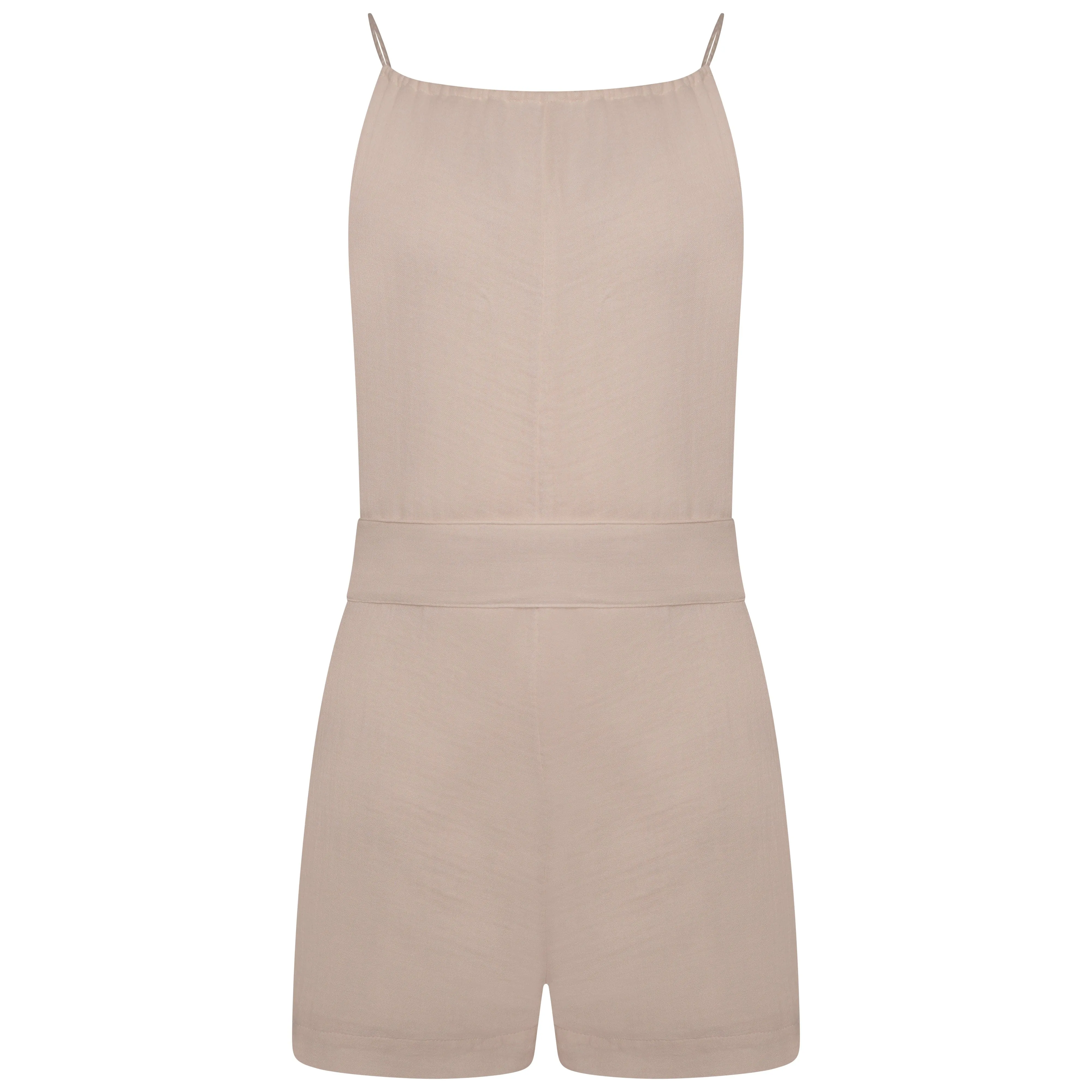 HALO Papillon Halter Neck Playsuit in Cream