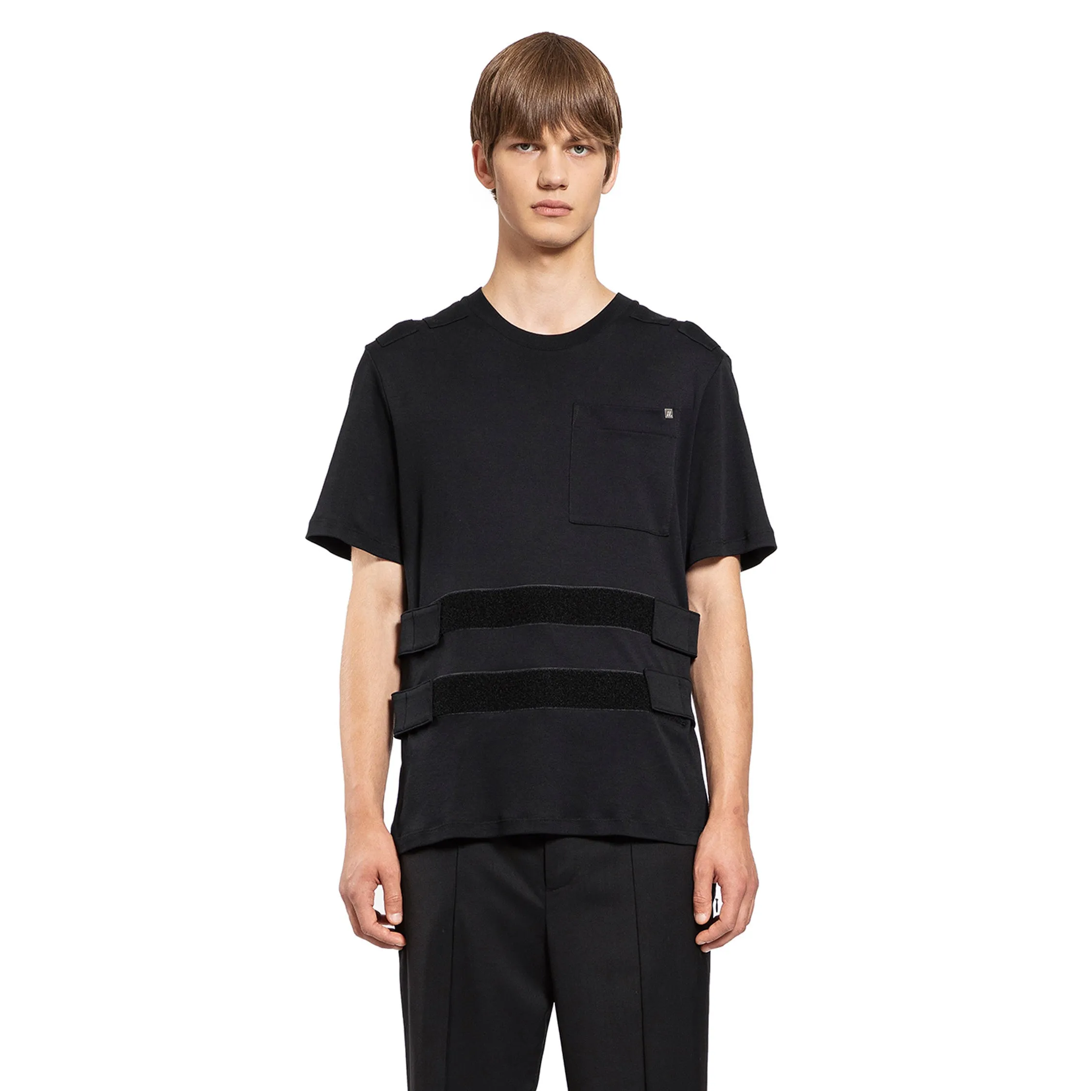 HELMUT LANG MAN BLACK T-SHIRTS & TANK TOPS