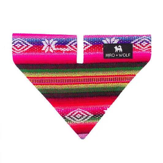 Inca Pink Dog Bandana by Hiro   Wolf