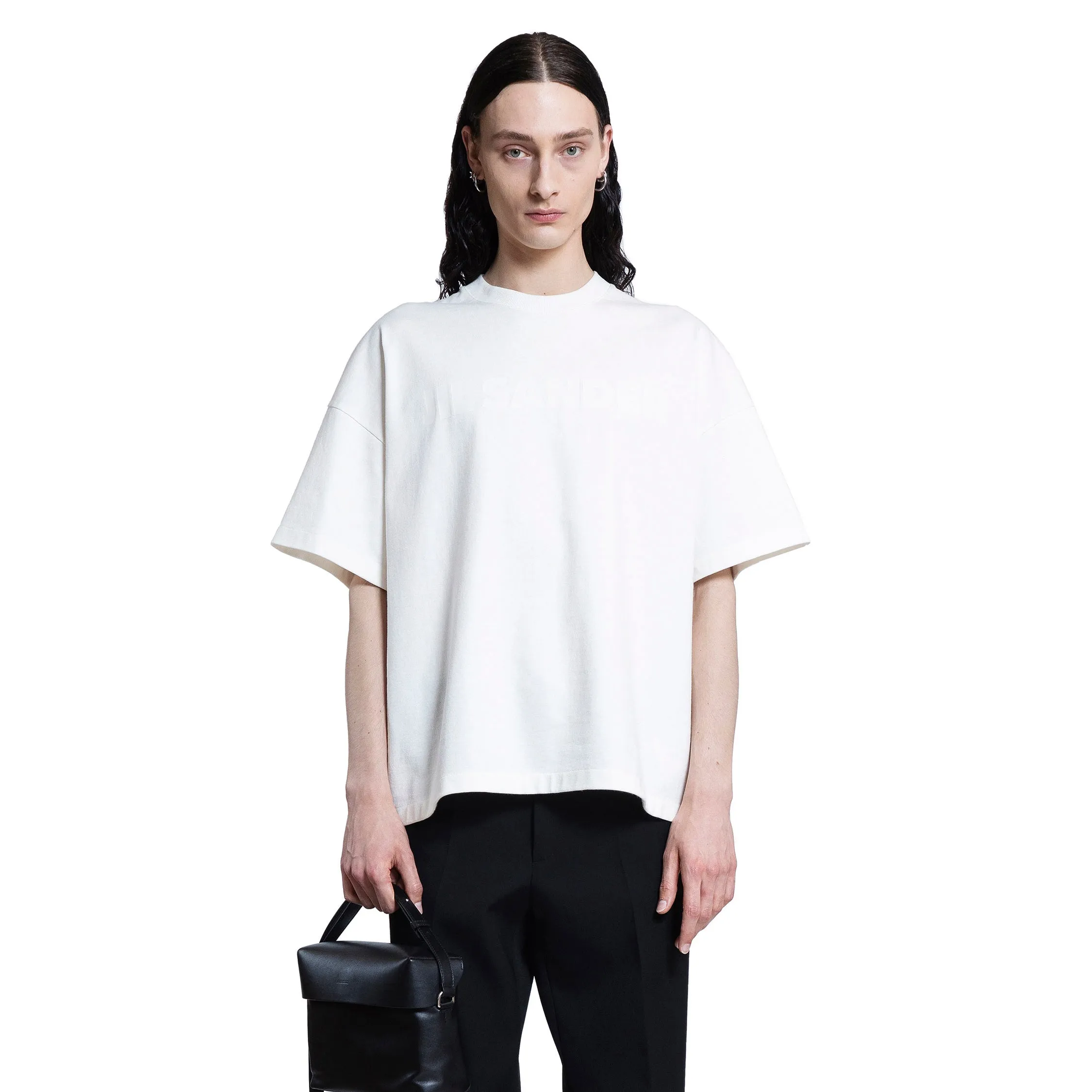 JIL SANDER MAN WHITE T-SHIRTS & TANK TOPS