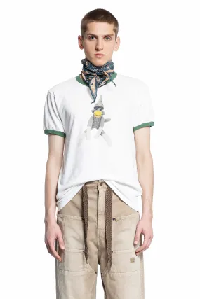 KAPITAL MAN WHITE T-SHIRTS & TANK TOPS