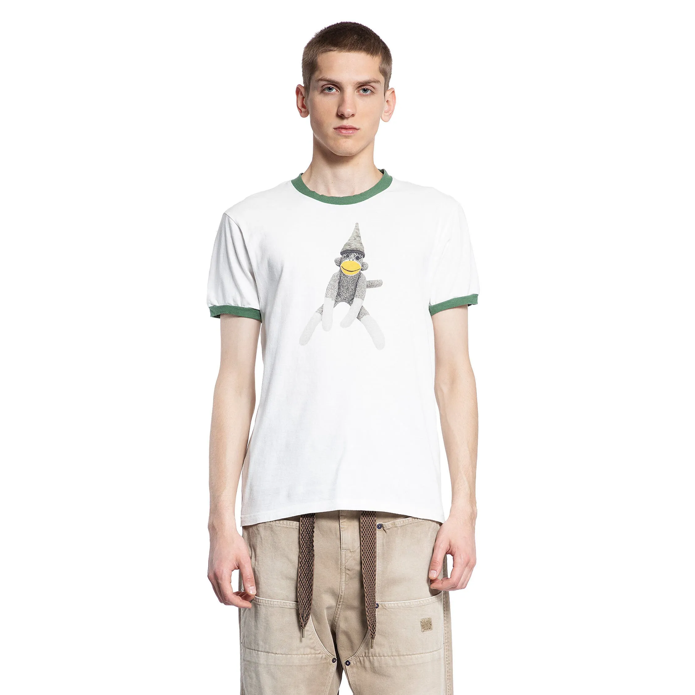 KAPITAL MAN WHITE T-SHIRTS & TANK TOPS