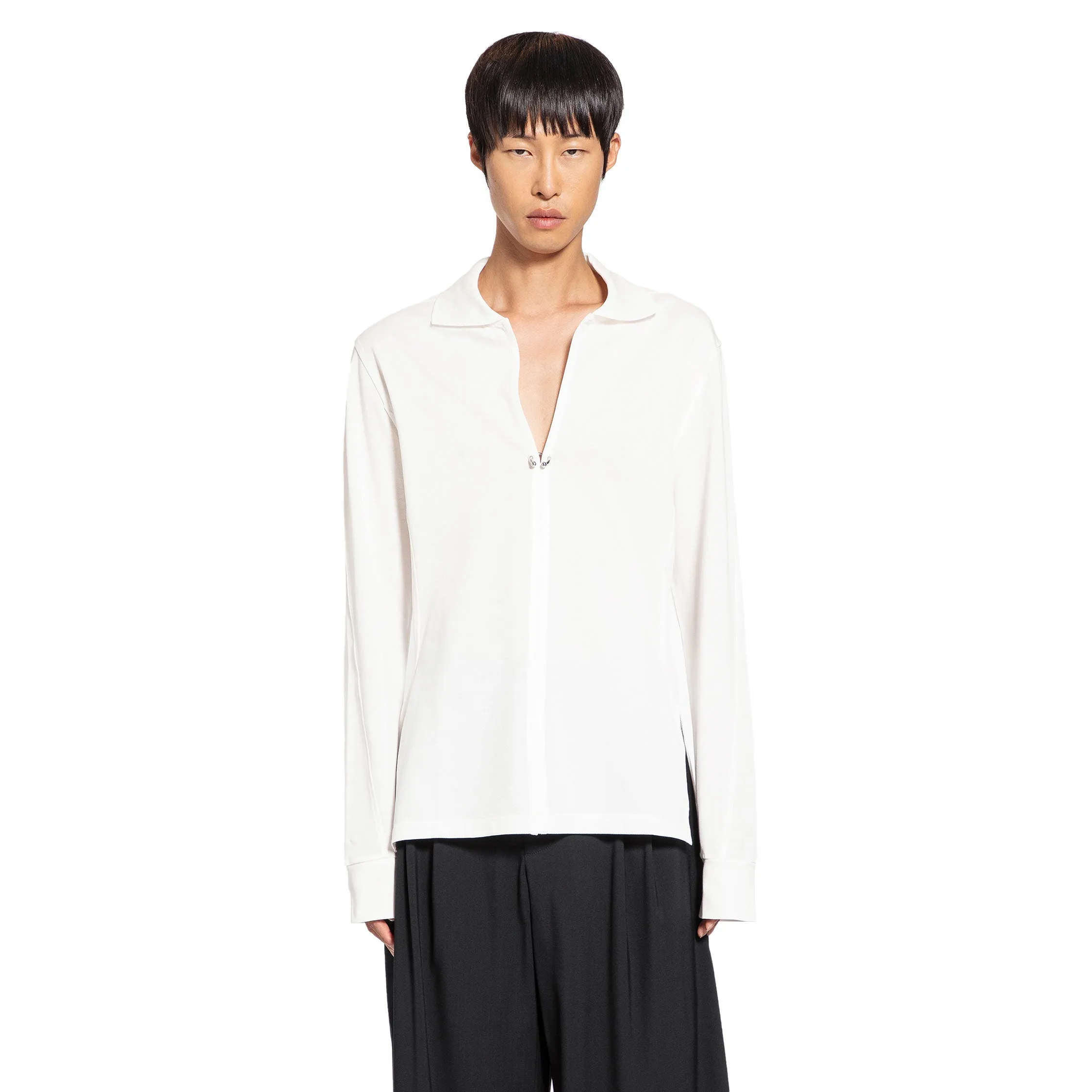 MUGLER MAN OFF-WHITE T-SHIRTS & TANK TOPS
