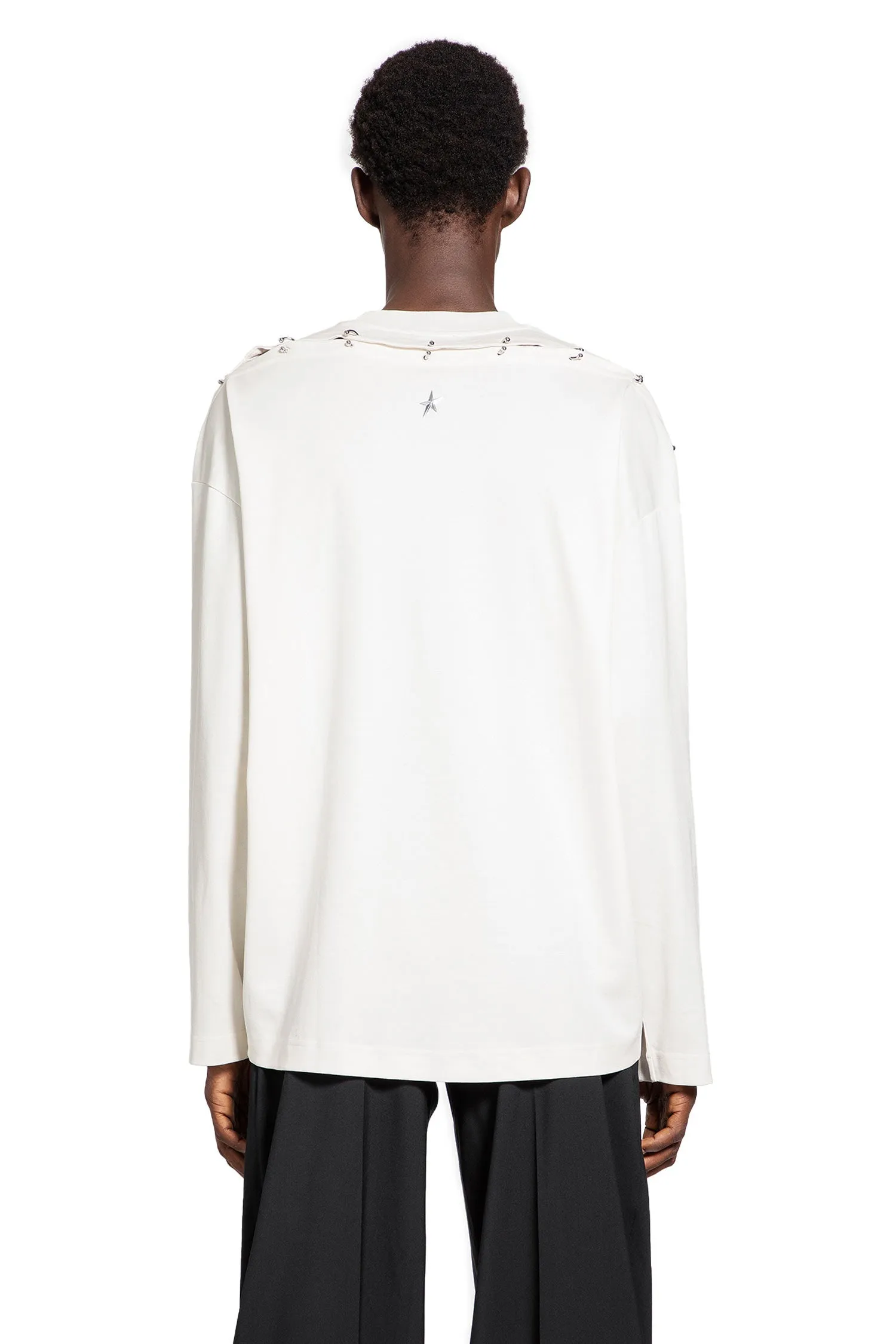 MUGLER MAN WHITE T-SHIRTS & TANK TOPS