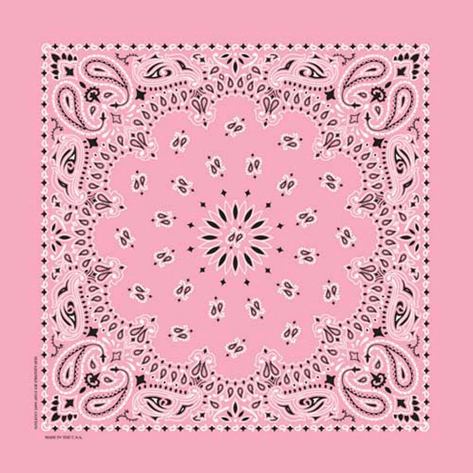 Paisley Western Cotton Bandana in Light Pink