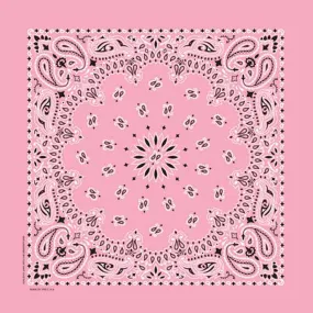 Paisley Western Cotton Bandana in Light Pink