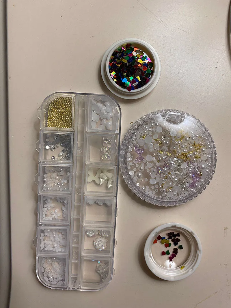 Party Glitter Sweetheart Nail Applique