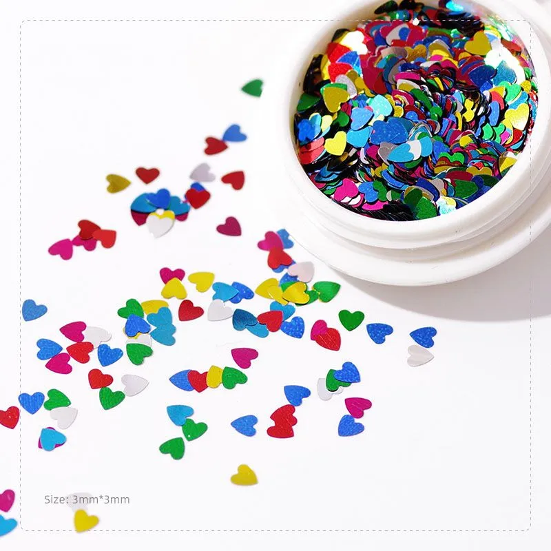 Party Glitter Sweetheart Nail Applique