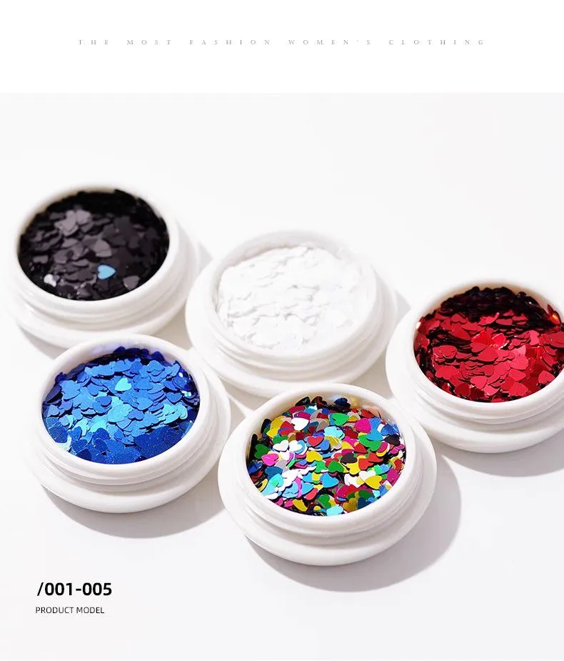 Party Glitter Sweetheart Nail Applique