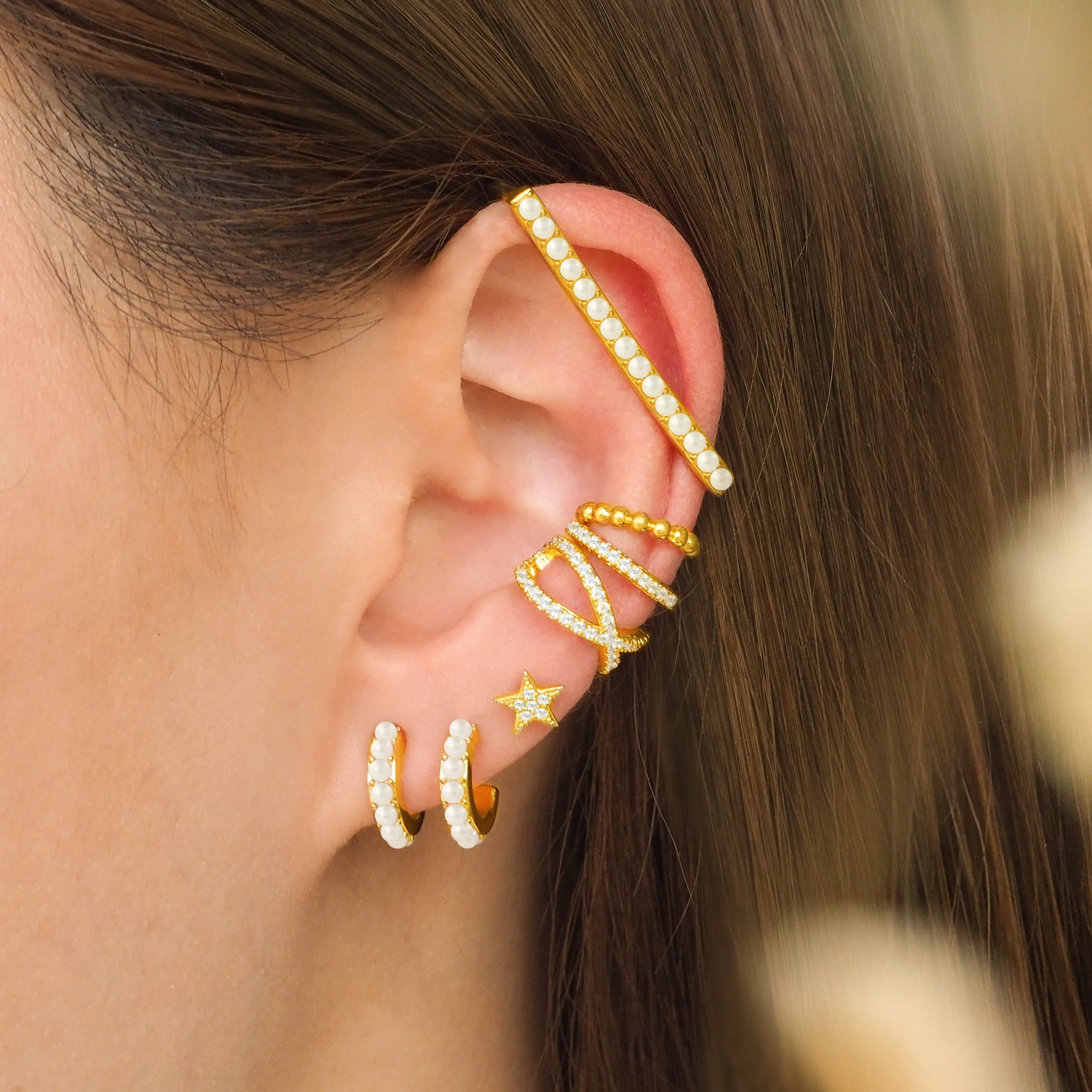 Pearls Industrial Cuff