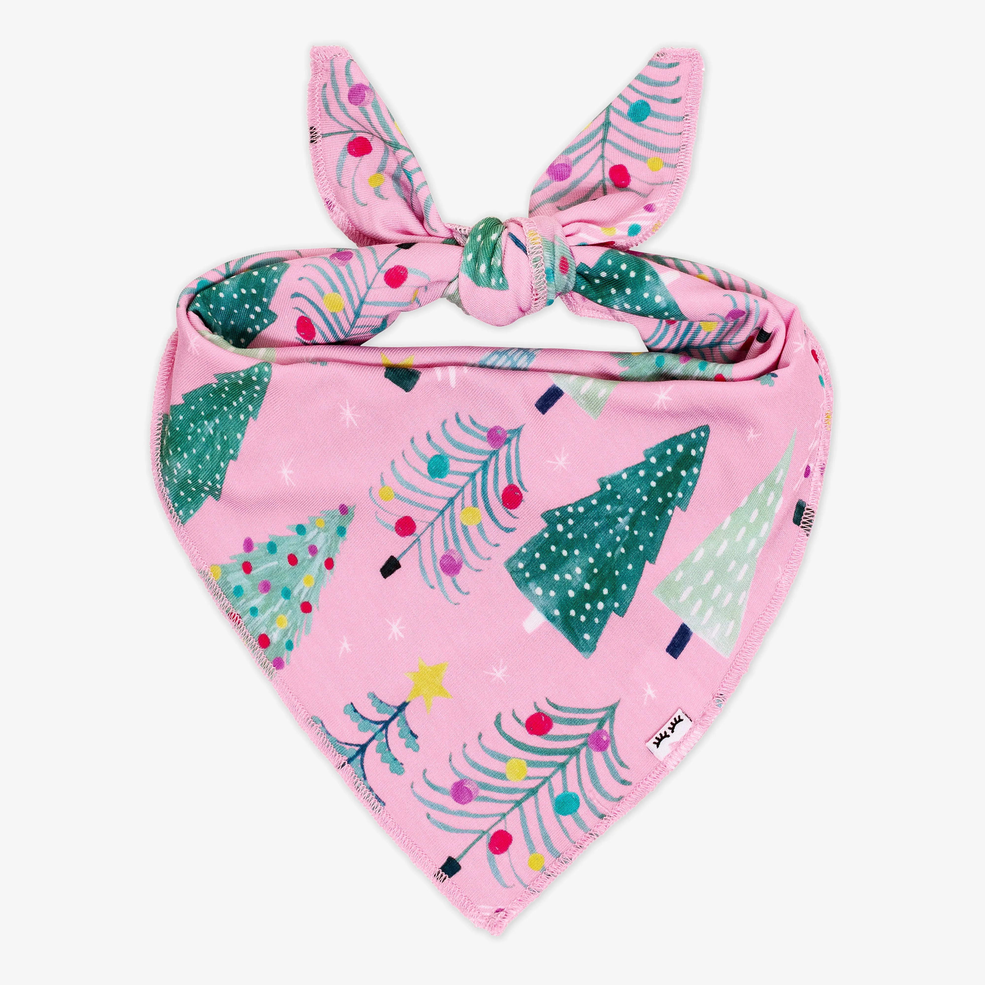Pink Twinkling Trees Pet Bandana