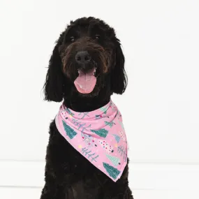 Pink Twinkling Trees Pet Bandana