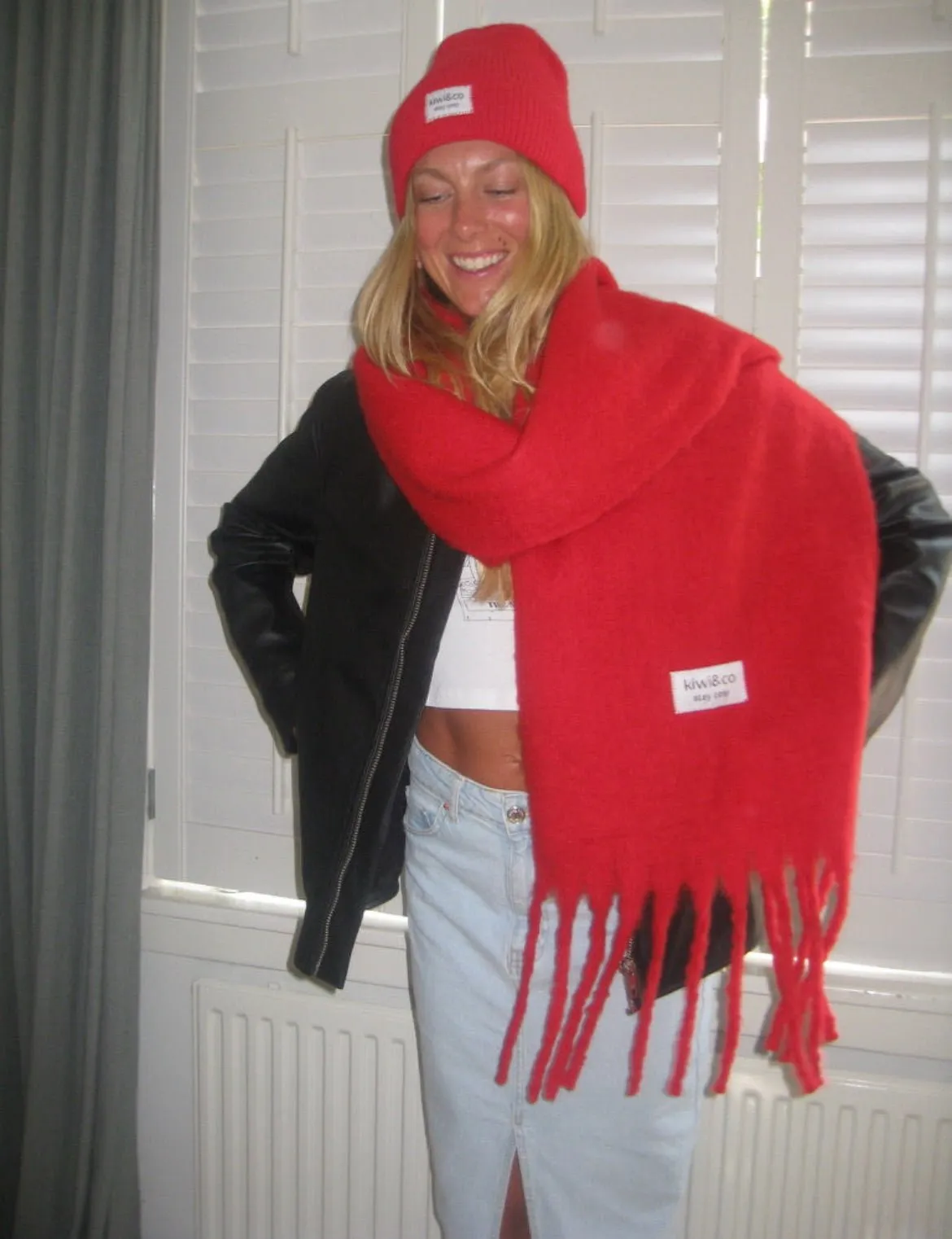 Poppy Red Scarf