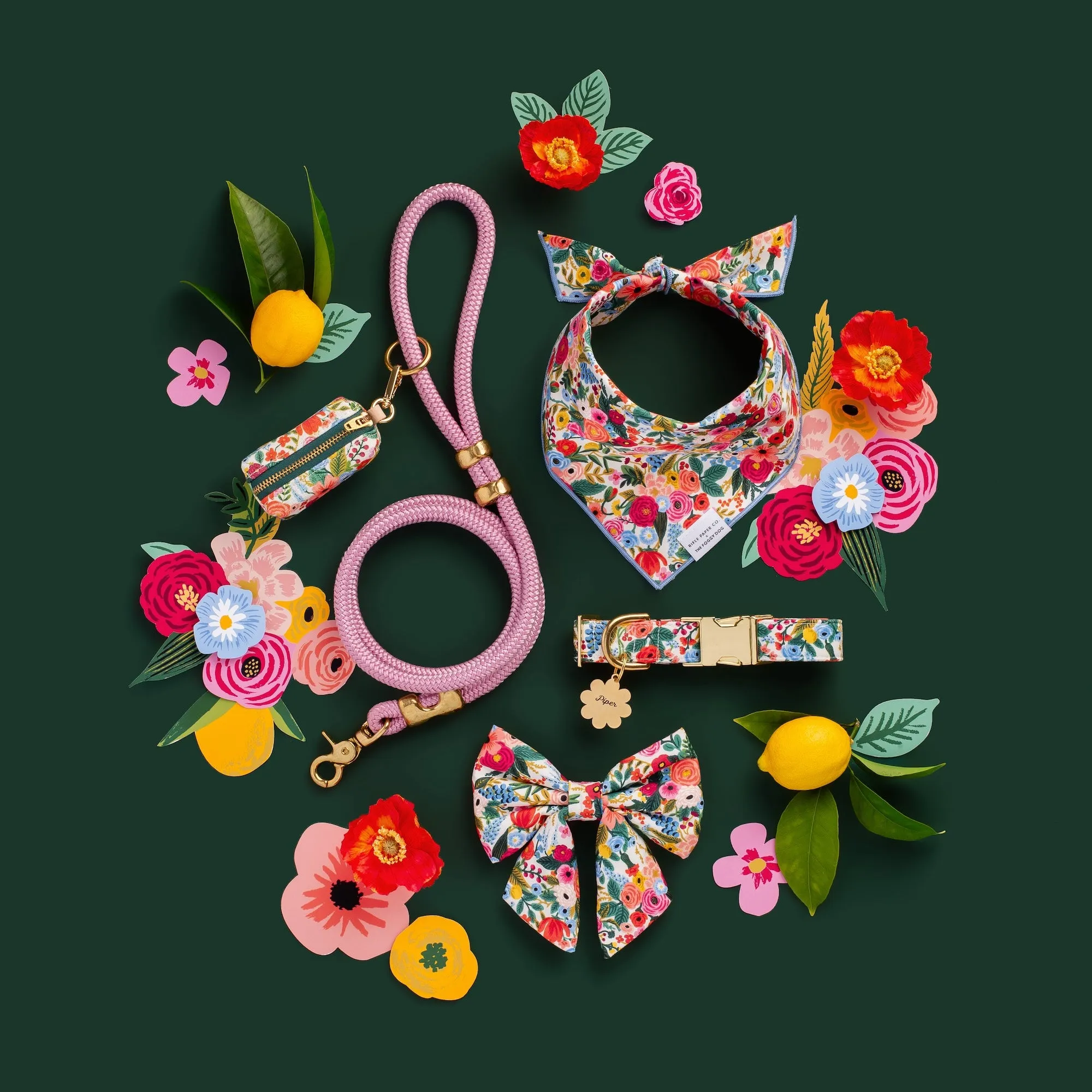 Rifle Paper Co. x TFD Garden Party Dog Bandana