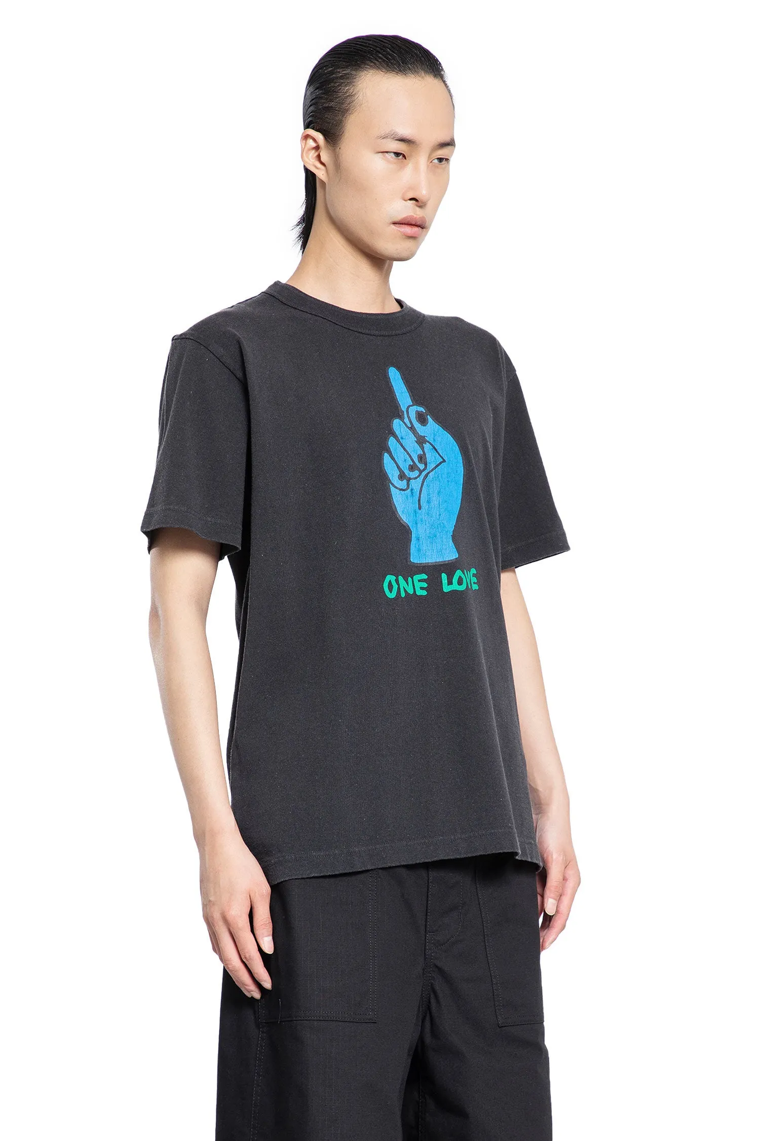 SACAI MAN BLACK T-SHIRTS & TANK TOPS